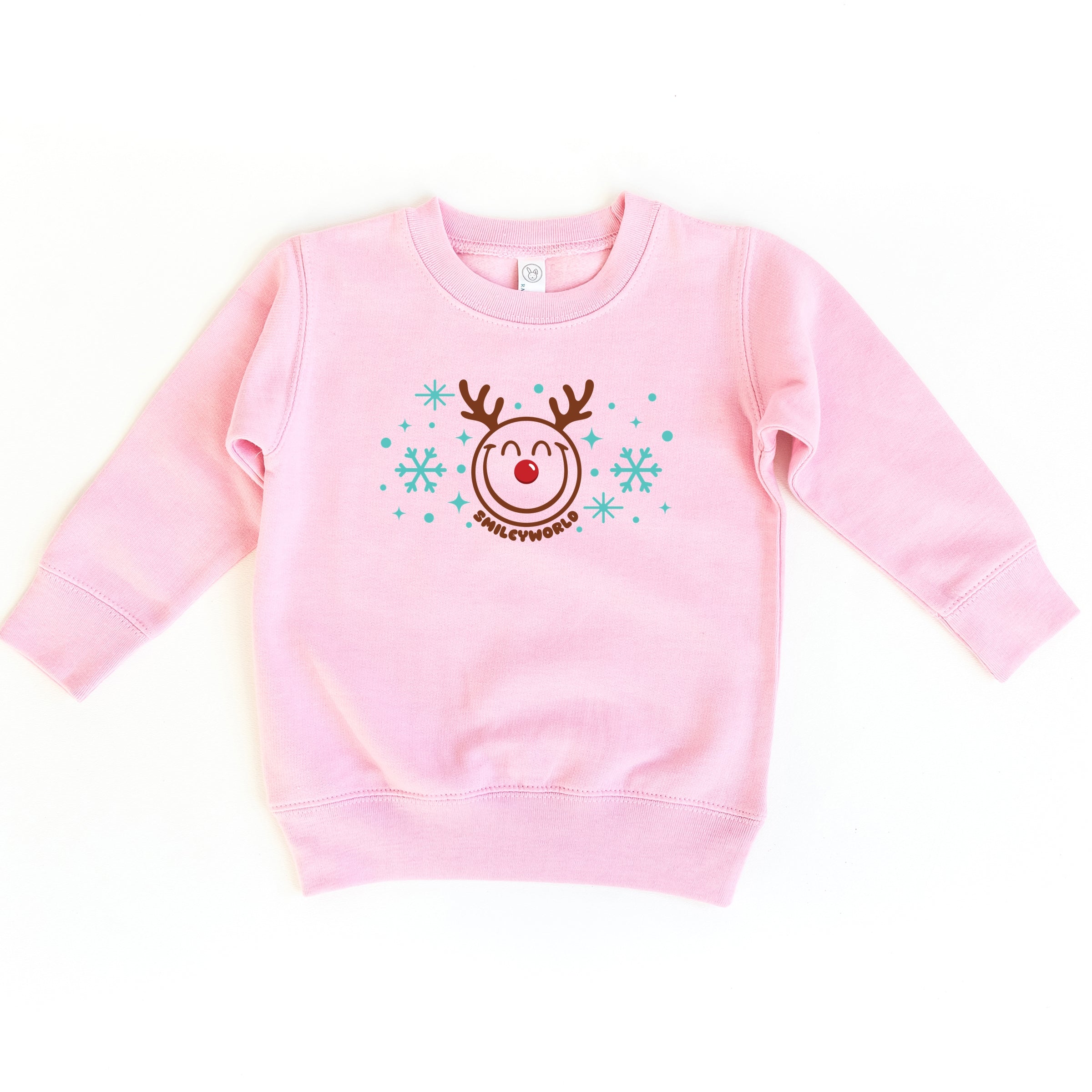 SmileyWorld Reindeer Snowflakes - Toddler Graphic Sweatshirt and Youth Graphic Sweatshirt