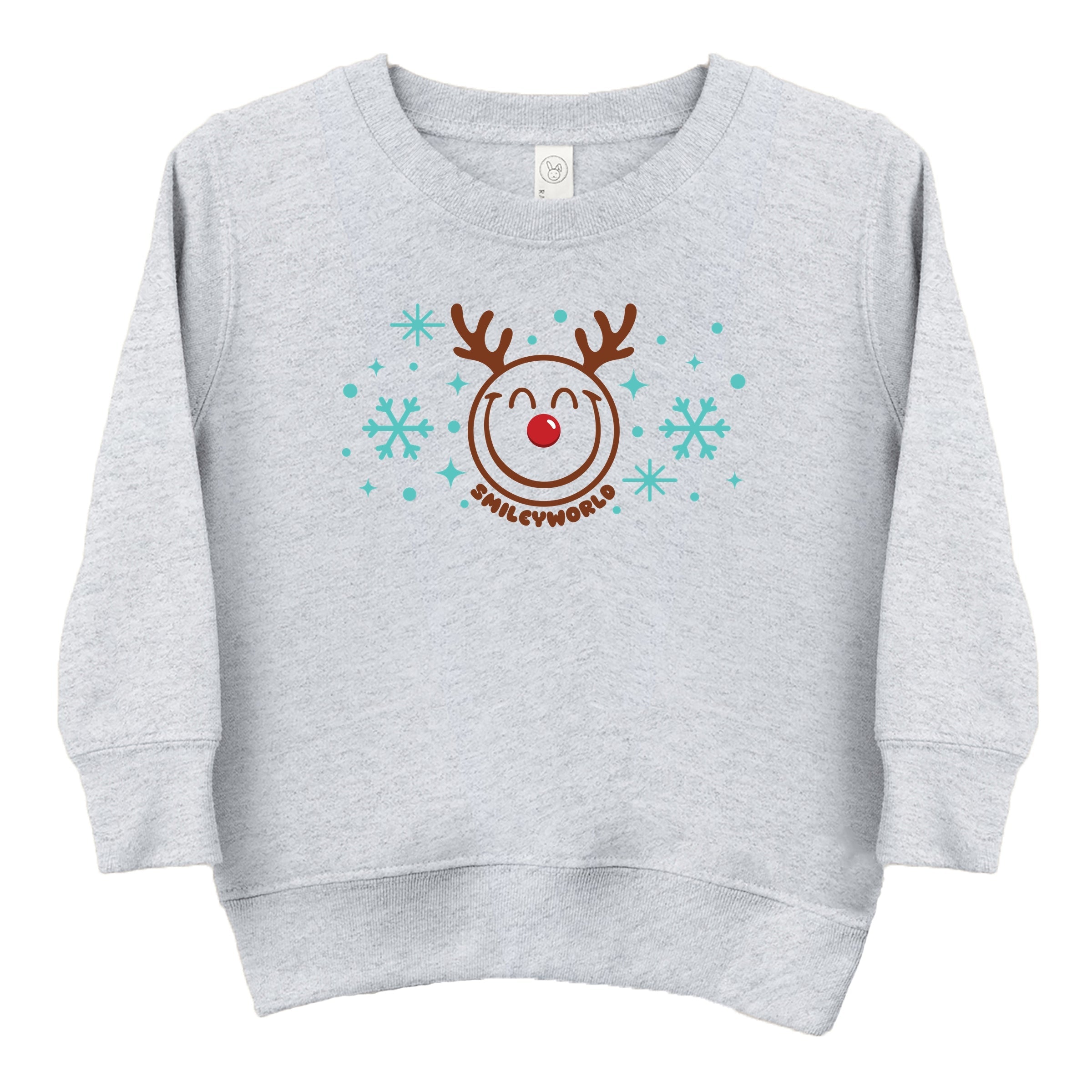 SmileyWorld Reindeer Snowflakes - Toddler Graphic Sweatshirt and Youth Graphic Sweatshirt