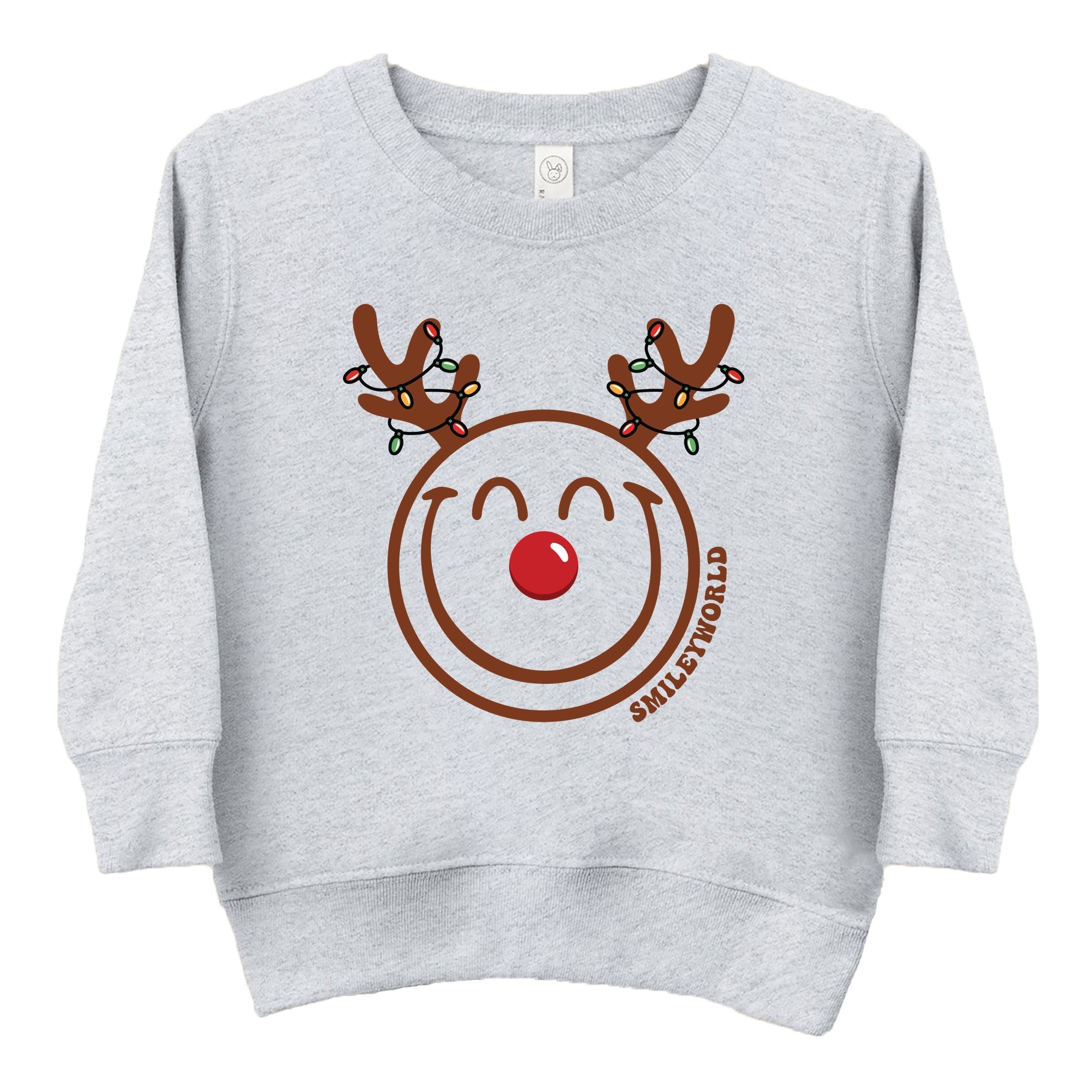 SmileyWorld Reindeer Lights - Toddler Graphic Sweatshirt and Youth Graphic Sweatshirt