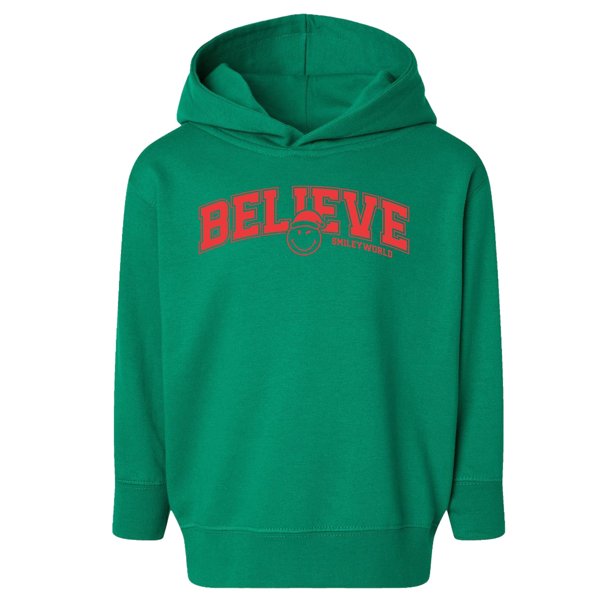 SmileyWorld Varisty Believe - Toddler Hoodie and Youth Graphic Hoodie
