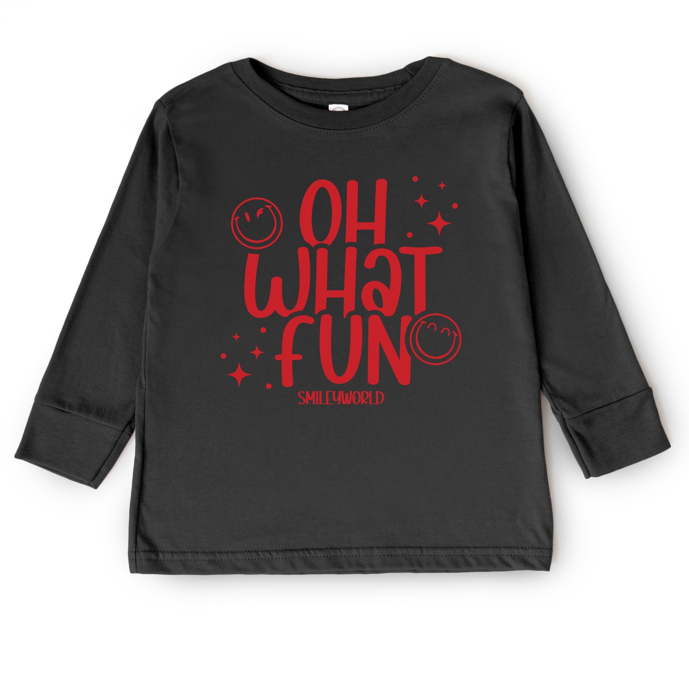 SmileyWorld Oh What Fun - Toddler Long Sleeve Graphic Tee and Youth Long Sleeve Graphic T-Shirt