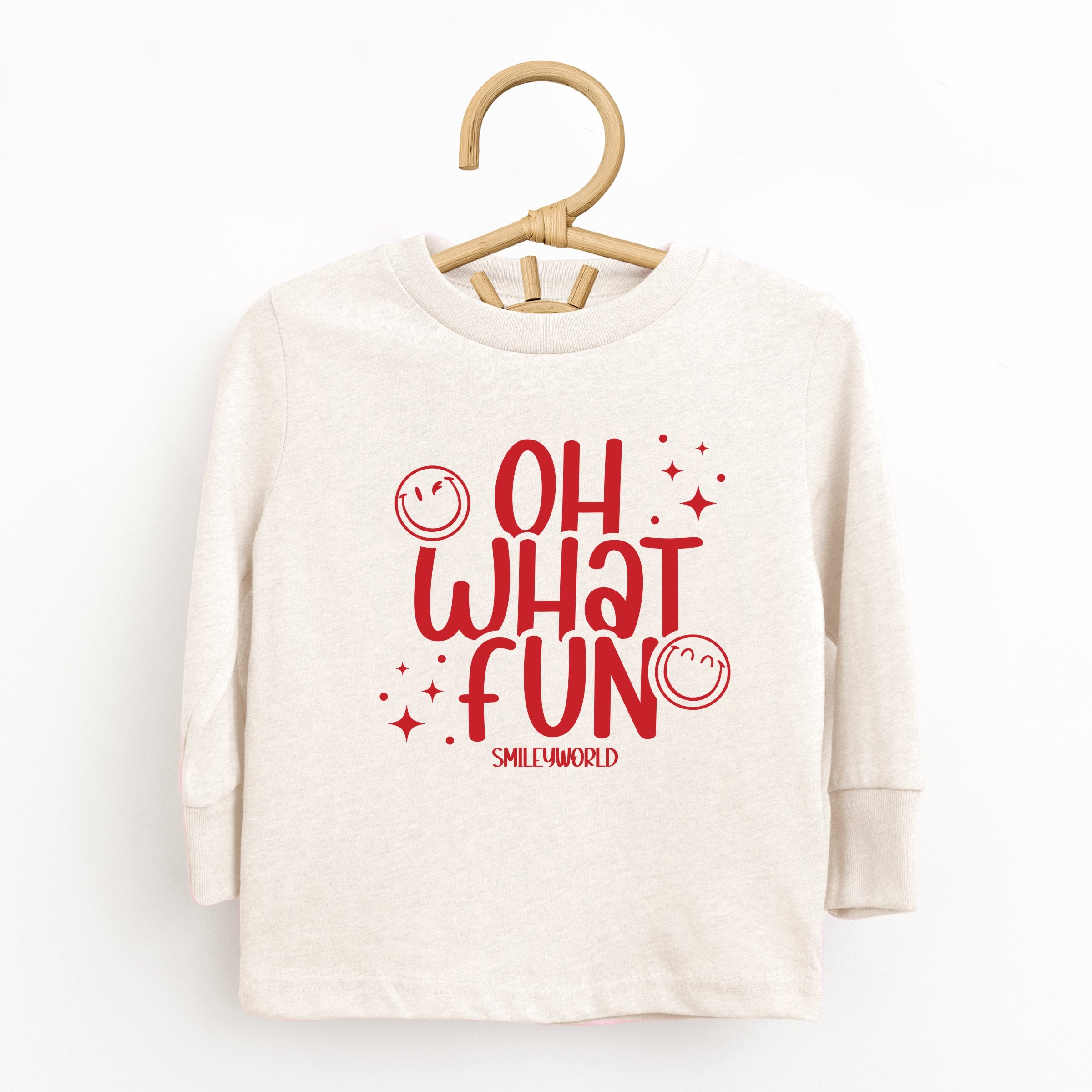 SmileyWorld Oh What Fun - Toddler Long Sleeve Graphic Tee and Youth Long Sleeve Graphic T-Shirt