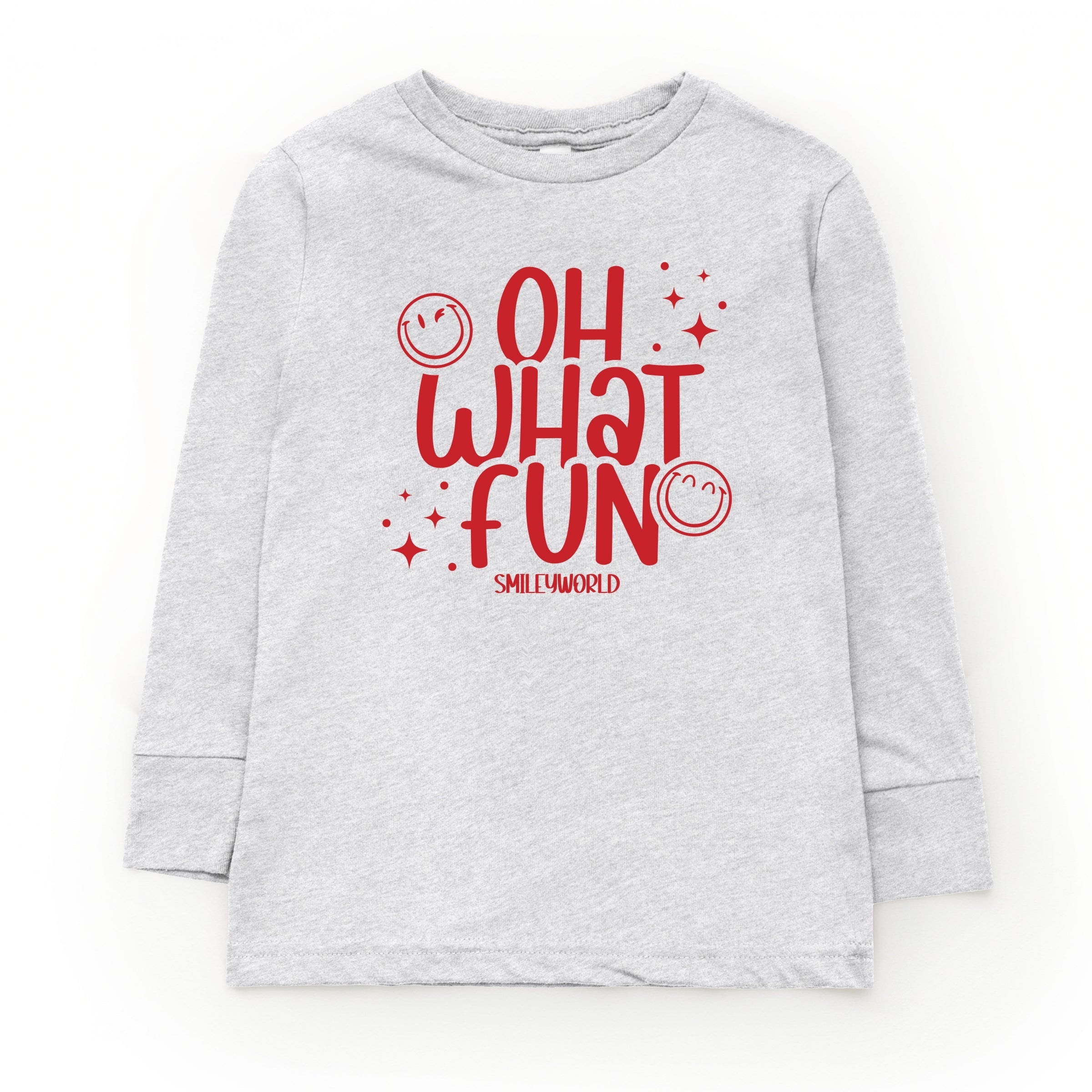SmileyWorld Oh What Fun - Toddler Long Sleeve Graphic Tee and Youth Long Sleeve Graphic T-Shirt