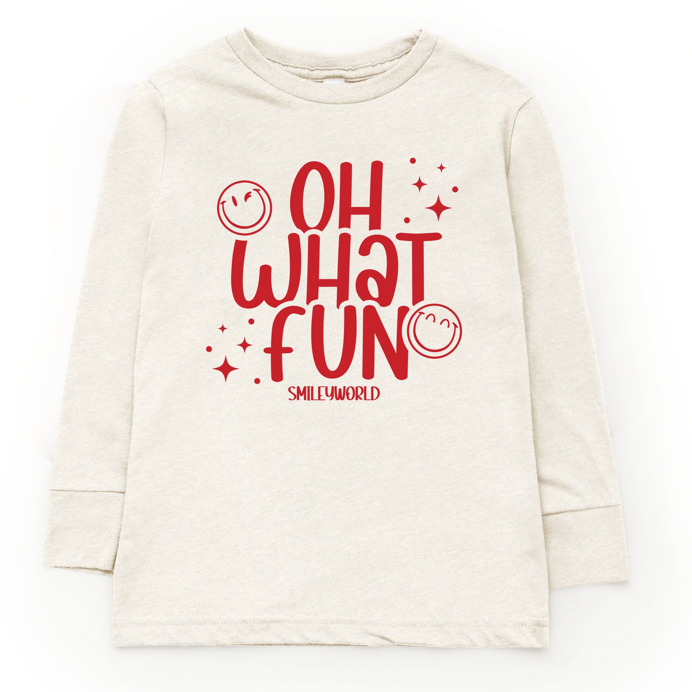SmileyWorld Oh What Fun - Toddler Long Sleeve Graphic Tee and Youth Long Sleeve Graphic T-Shirt
