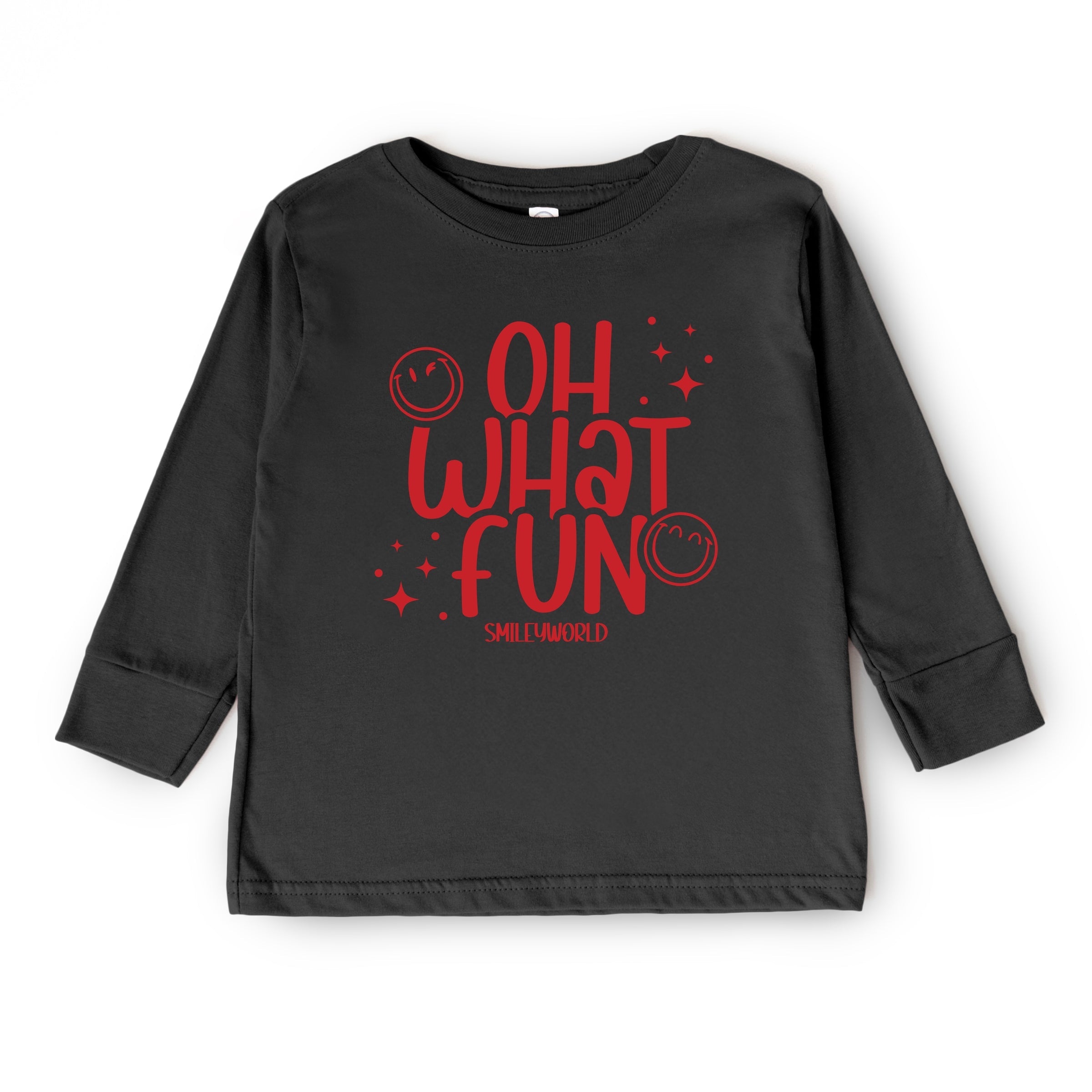 SmileyWorld Oh What Fun - Toddler Long Sleeve Graphic Tee and Youth Long Sleeve Graphic T-Shirt