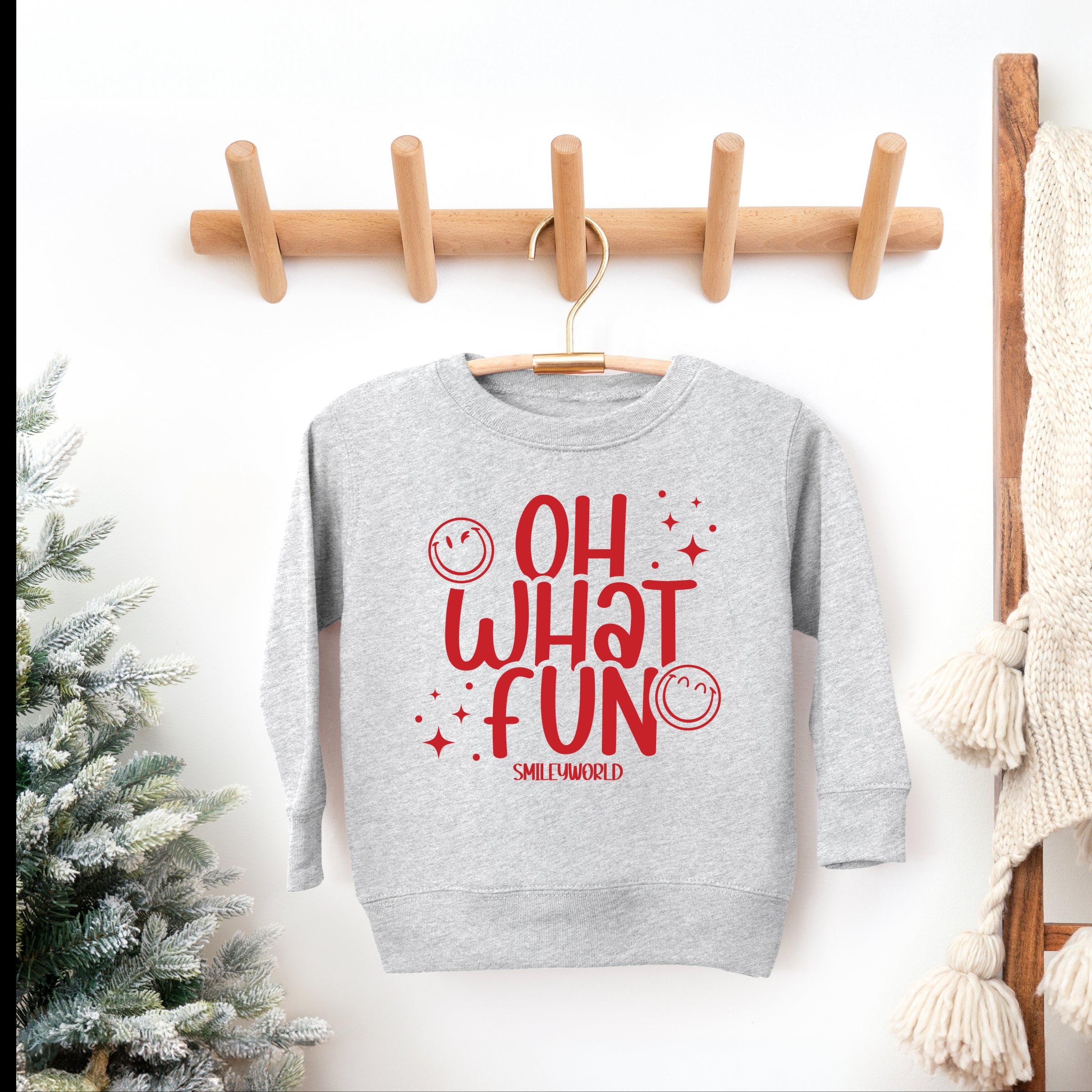 SmileyWorld Oh What Fun - Toddler Graphic Sweatshirt and Youth Graphic Sweatshirt