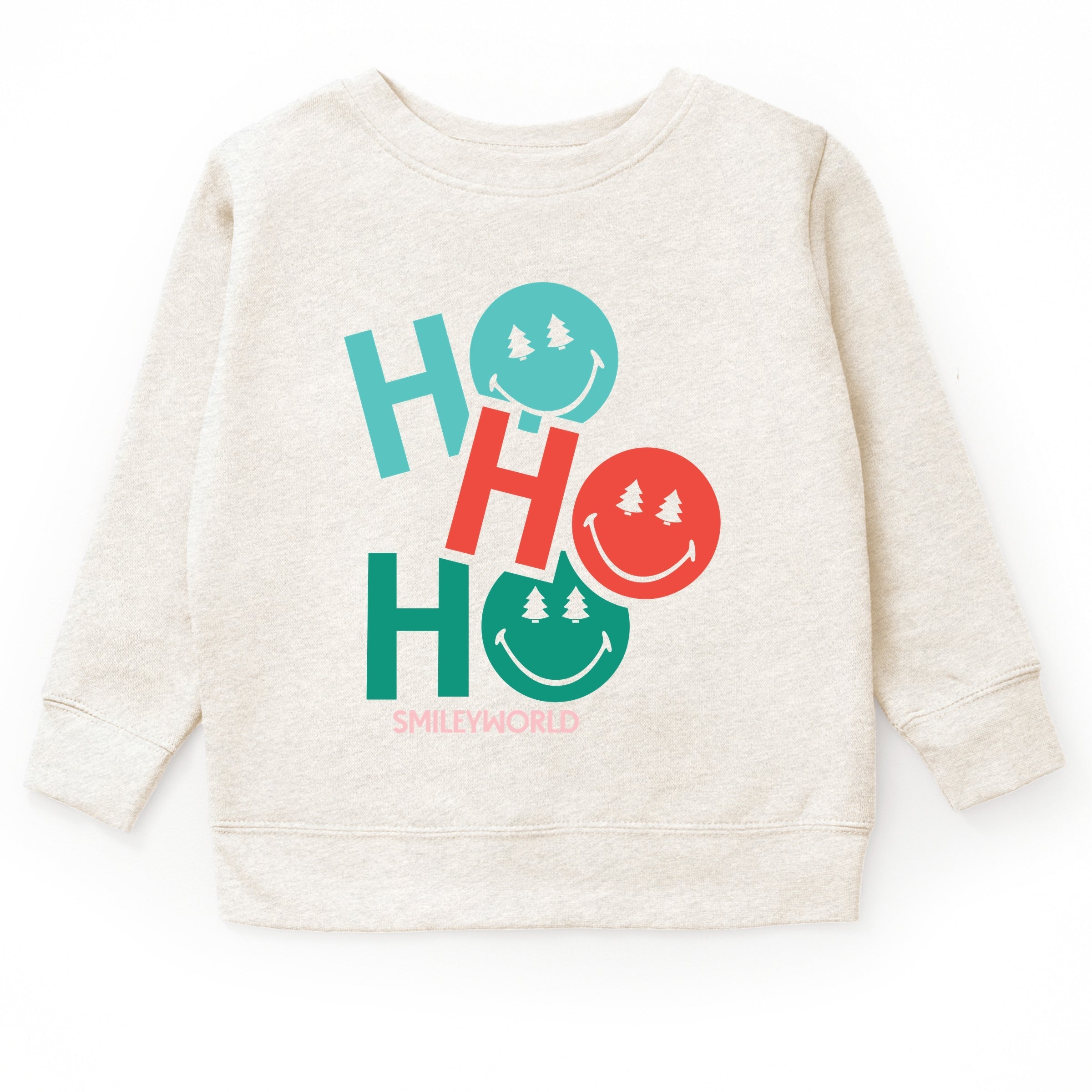 SmileyWorld Ho Ho Ho Stacked - Toddler Graphic Sweatshirt and Youth Graphic Sweatshirt