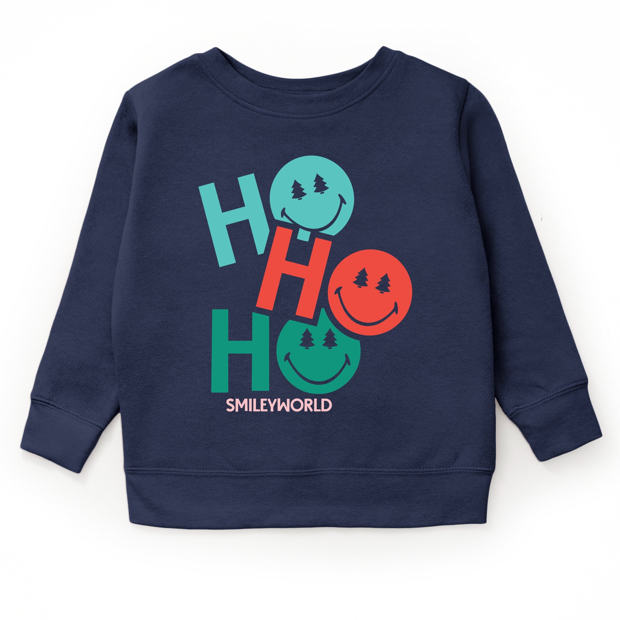 SmileyWorld Ho Ho Ho Stacked - Toddler Graphic Sweatshirt and Youth Graphic Sweatshirt