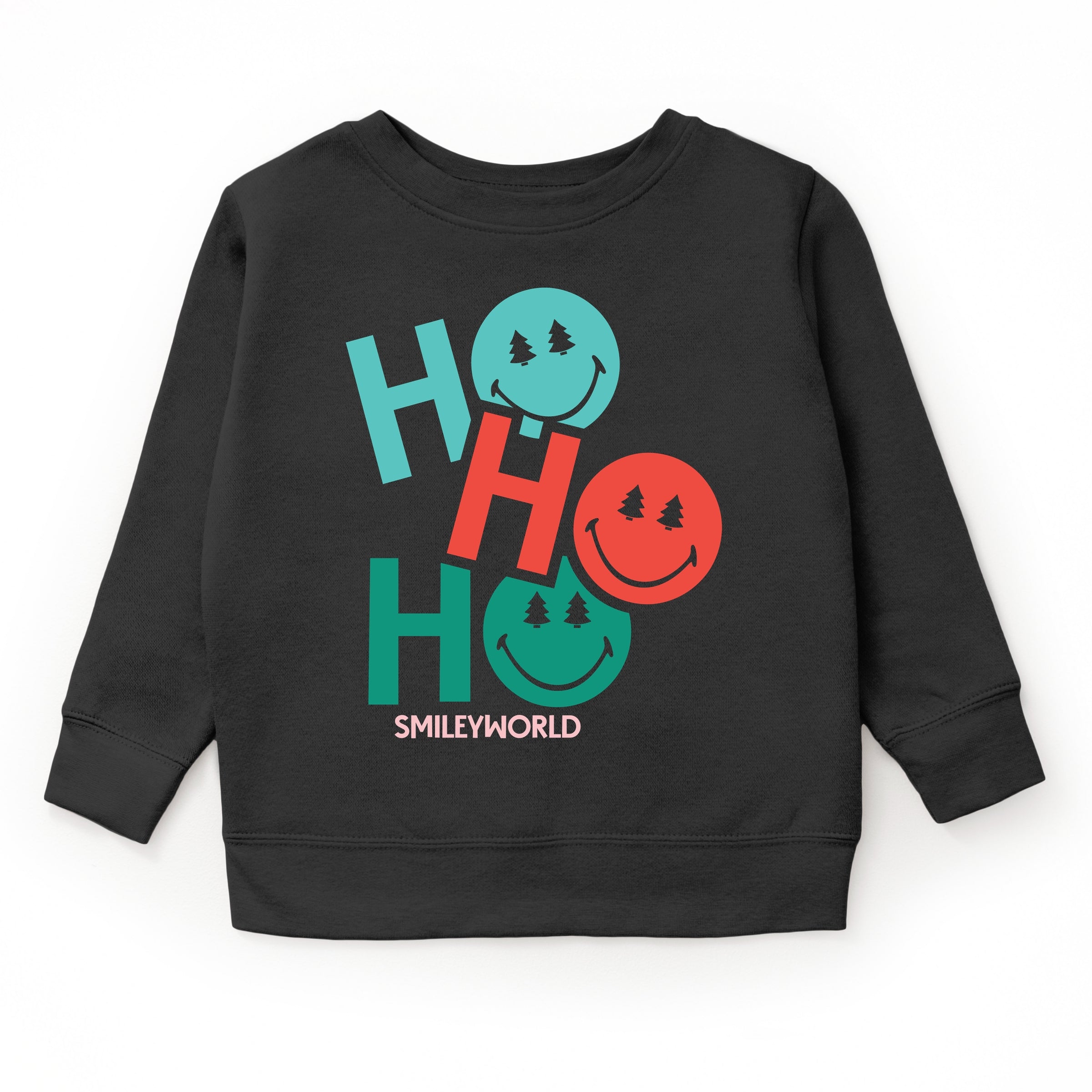 SmileyWorld Ho Ho Ho Stacked - Toddler Graphic Sweatshirt and Youth Graphic Sweatshirt
