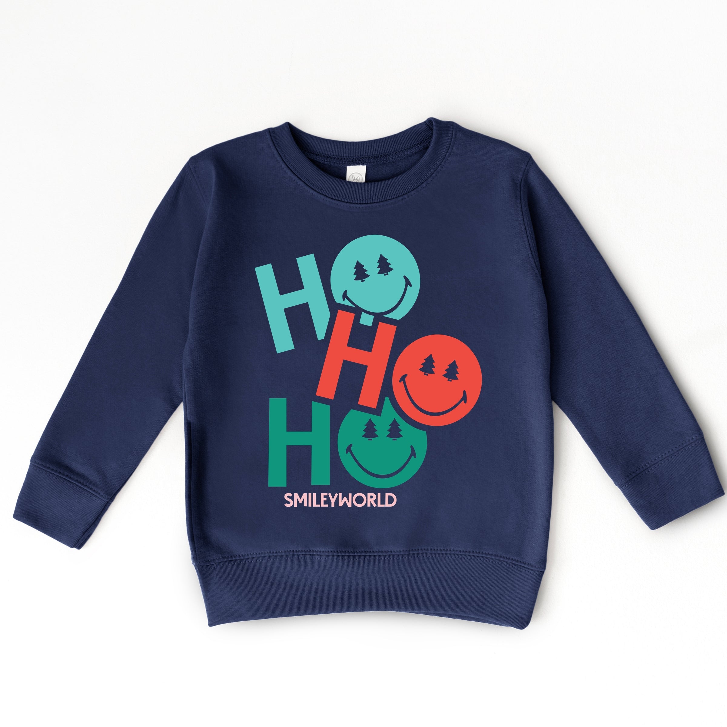 SmileyWorld Ho Ho Ho Stacked - Toddler Graphic Sweatshirt and Youth Graphic Sweatshirt