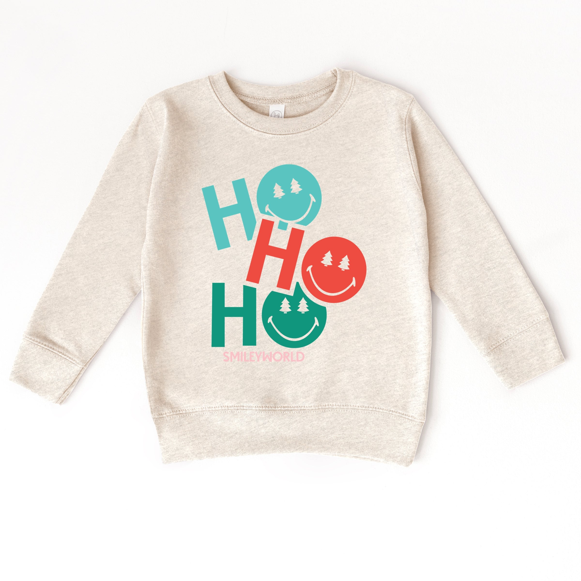 SmileyWorld Ho Ho Ho Stacked - Toddler Graphic Sweatshirt and Youth Graphic Sweatshirt