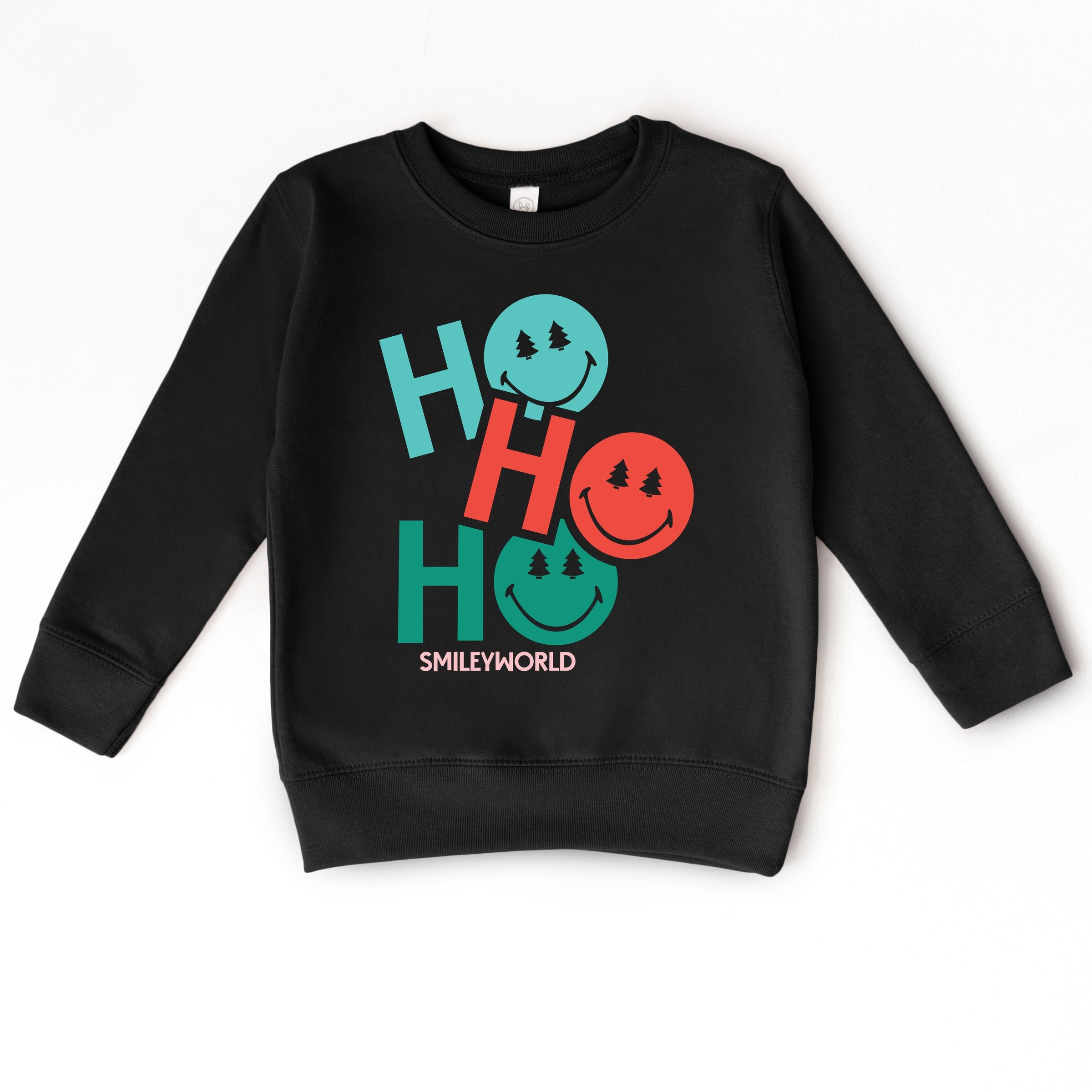 SmileyWorld Ho Ho Ho Stacked - Toddler Graphic Sweatshirt and Youth Graphic Sweatshirt
