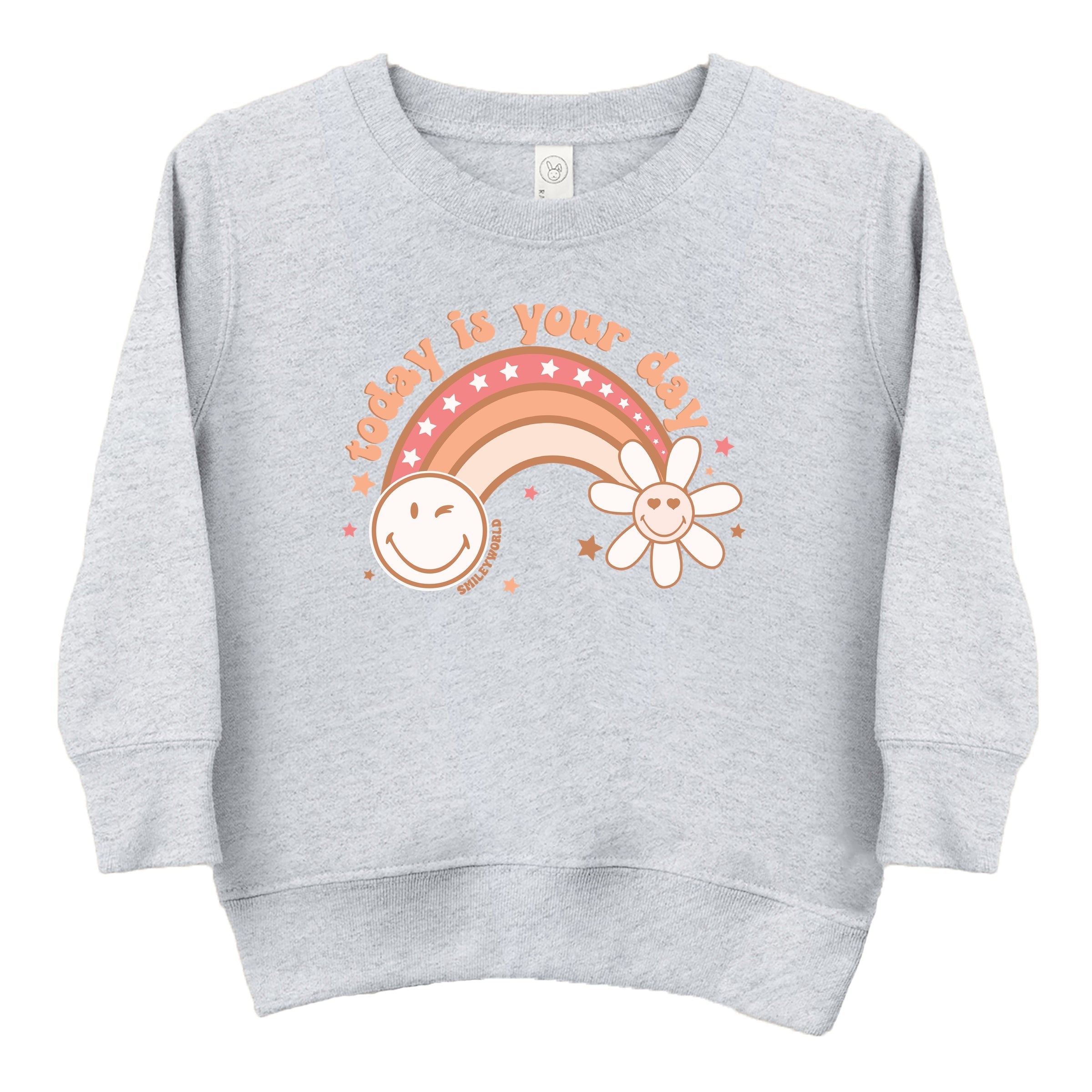 SmileyWorld Today Is Your Day Rainbow  - Toddler Graphic Sweatshirt and Youth Graphic Sweatshirt
