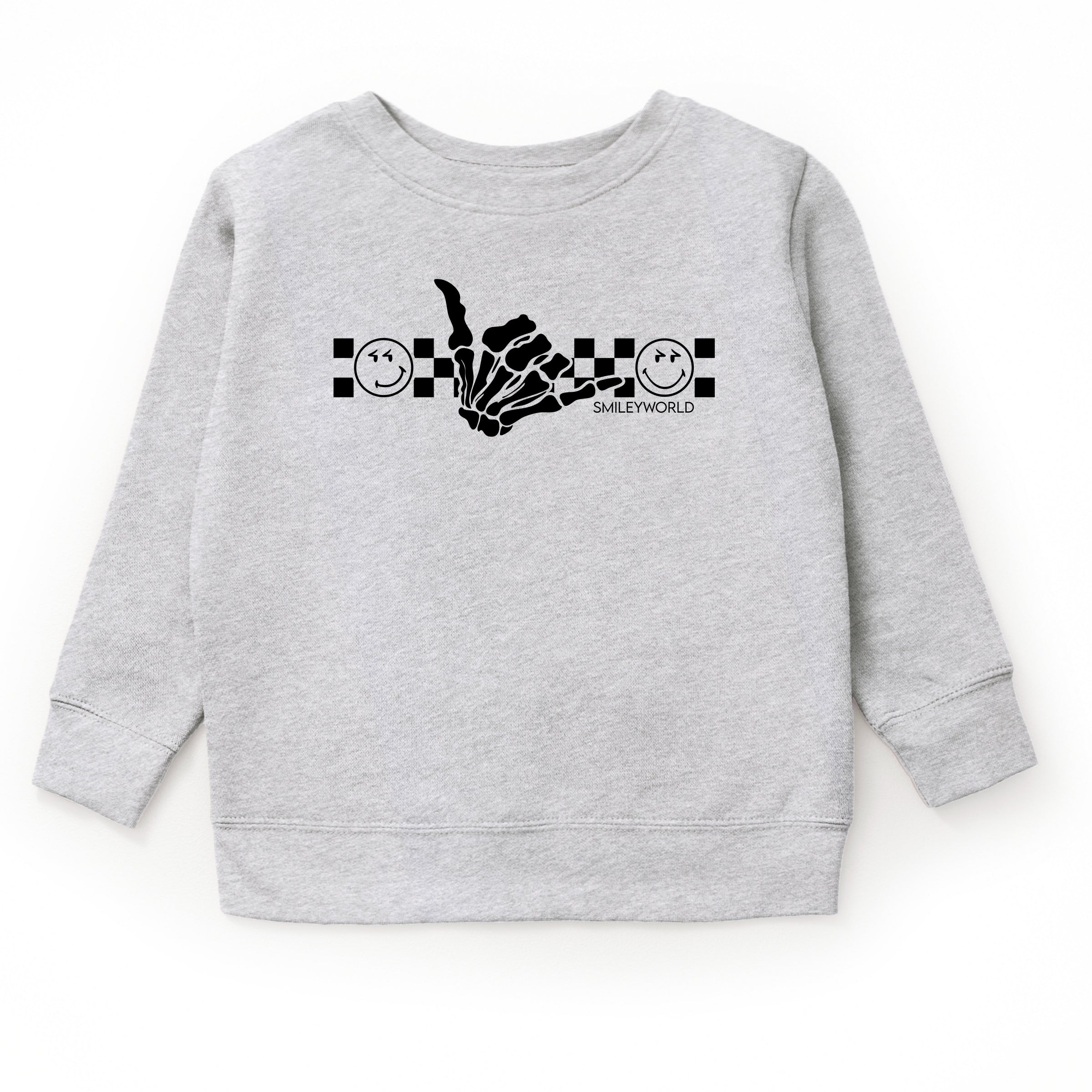 SmileyWorld Skeleton Hang Loose - Toddler Graphic Sweatshirt and Youth Graphic Sweatshirt