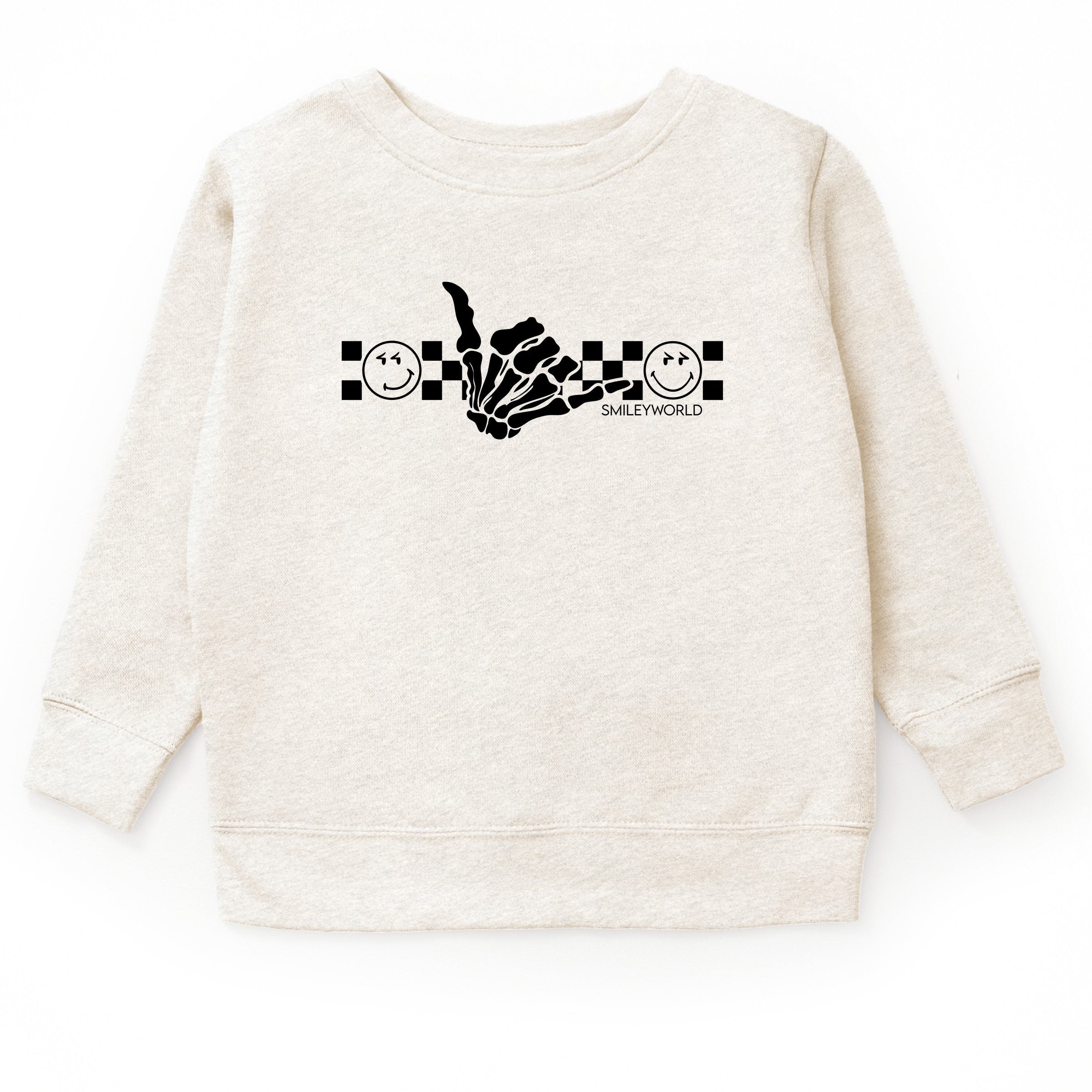 SmileyWorld Skeleton Hang Loose - Toddler Graphic Sweatshirt and Youth Graphic Sweatshirt