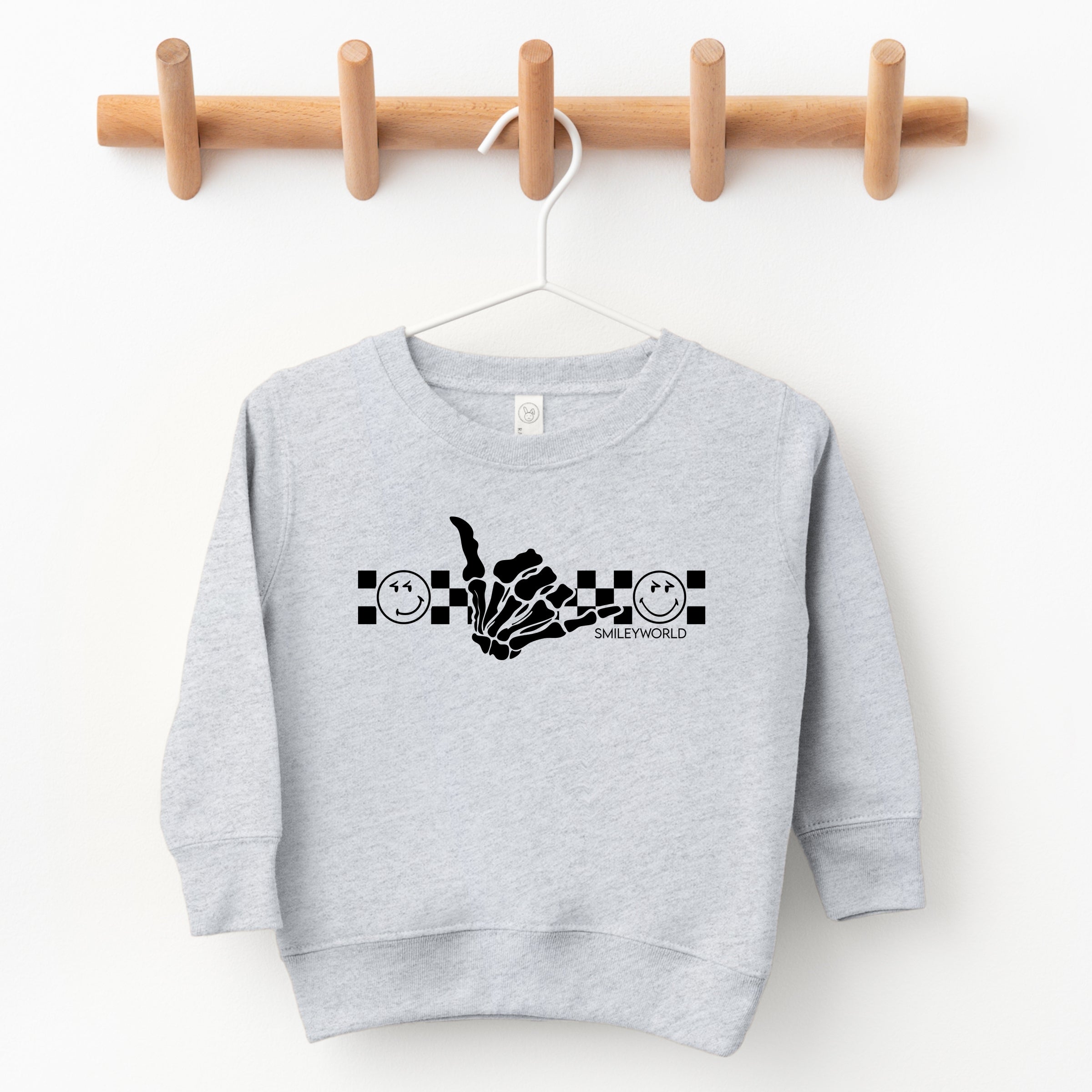 SmileyWorld Skeleton Hang Loose - Toddler Graphic Sweatshirt and Youth Graphic Sweatshirt