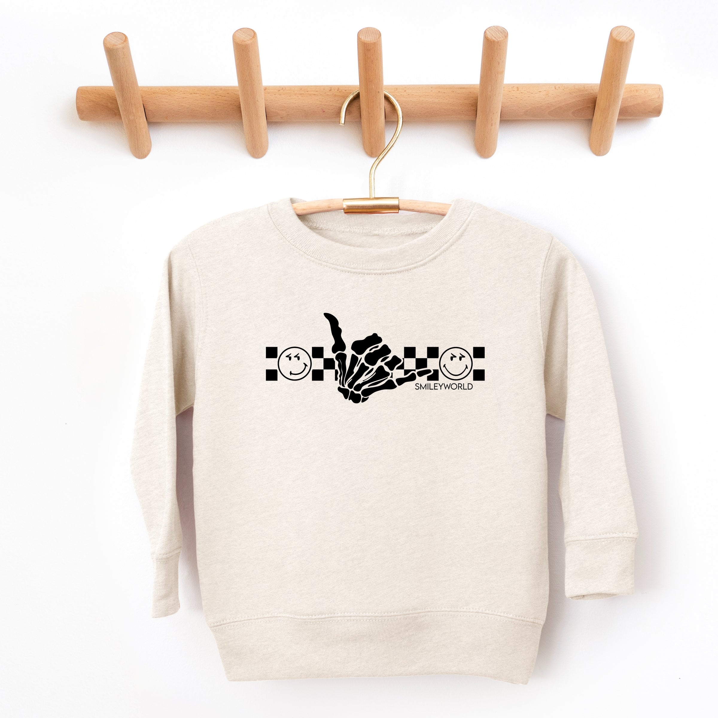 SmileyWorld Skeleton Hang Loose - Toddler Graphic Sweatshirt and Youth Graphic Sweatshirt