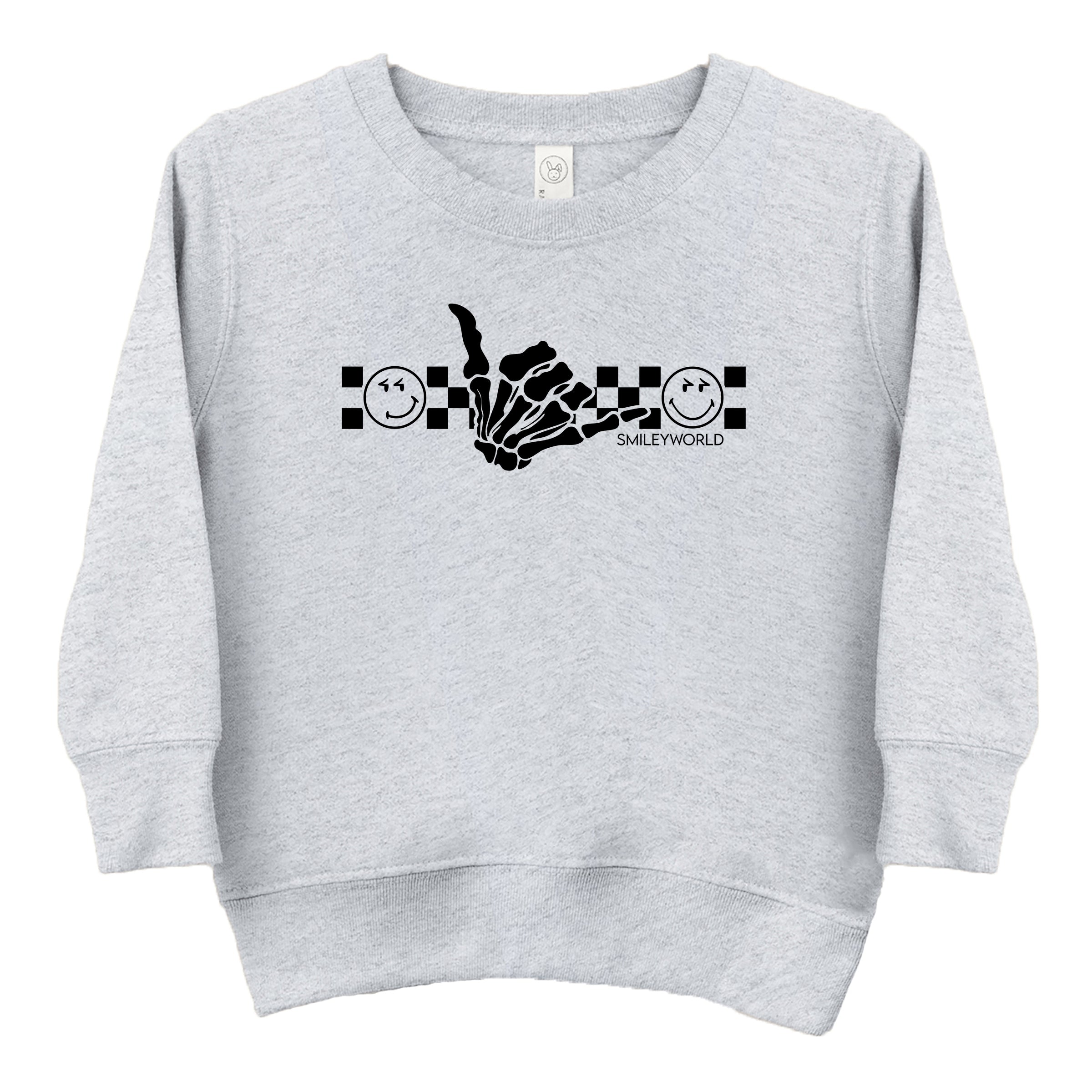 SmileyWorld Skeleton Hang Loose - Toddler Graphic Sweatshirt and Youth Graphic Sweatshirt