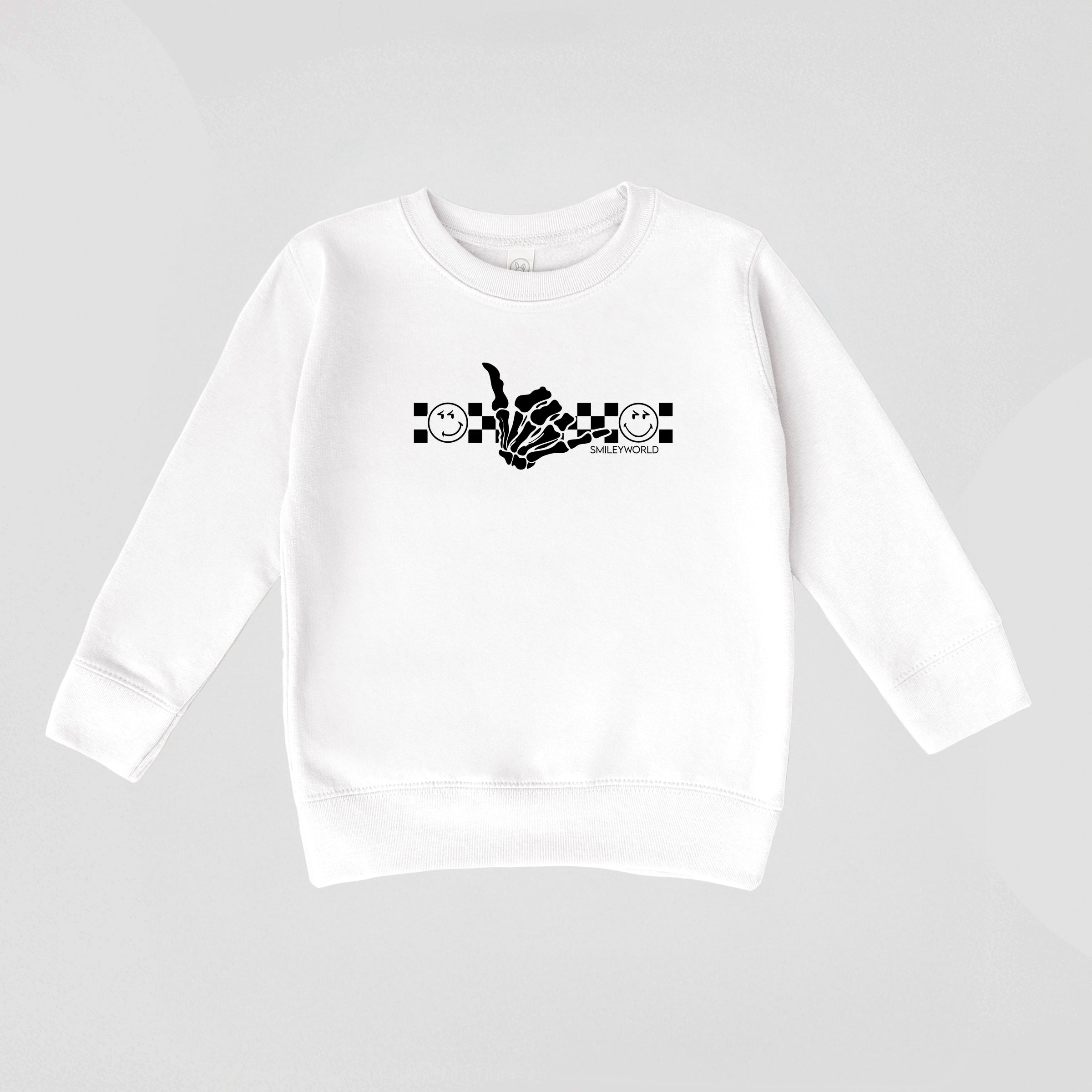 SmileyWorld Skeleton Hang Loose - Toddler Graphic Sweatshirt and Youth Graphic Sweatshirt
