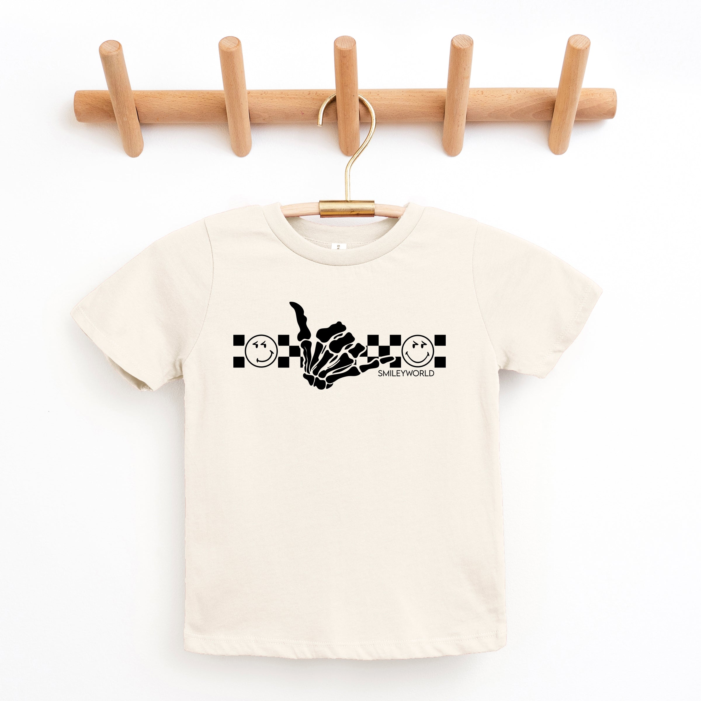 SmileyWorld Skeleton Hang Loose - Youth Short Sleeve Graphic T-Shirt and Toddler Short Sleeve Graphic T-Shirt