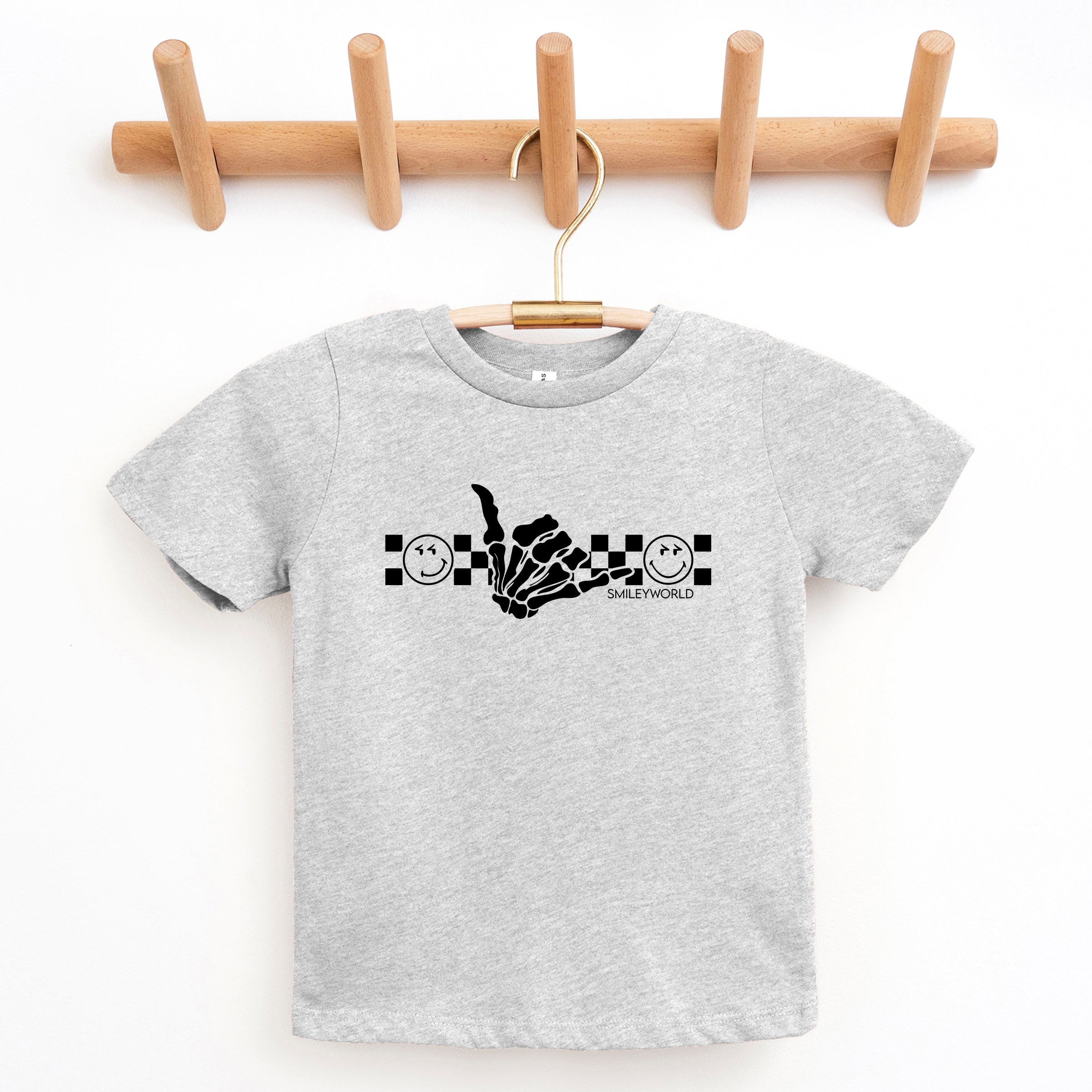 SmileyWorld Skeleton Hang Loose - Youth Short Sleeve Graphic T-Shirt and Toddler Short Sleeve Graphic T-Shirt