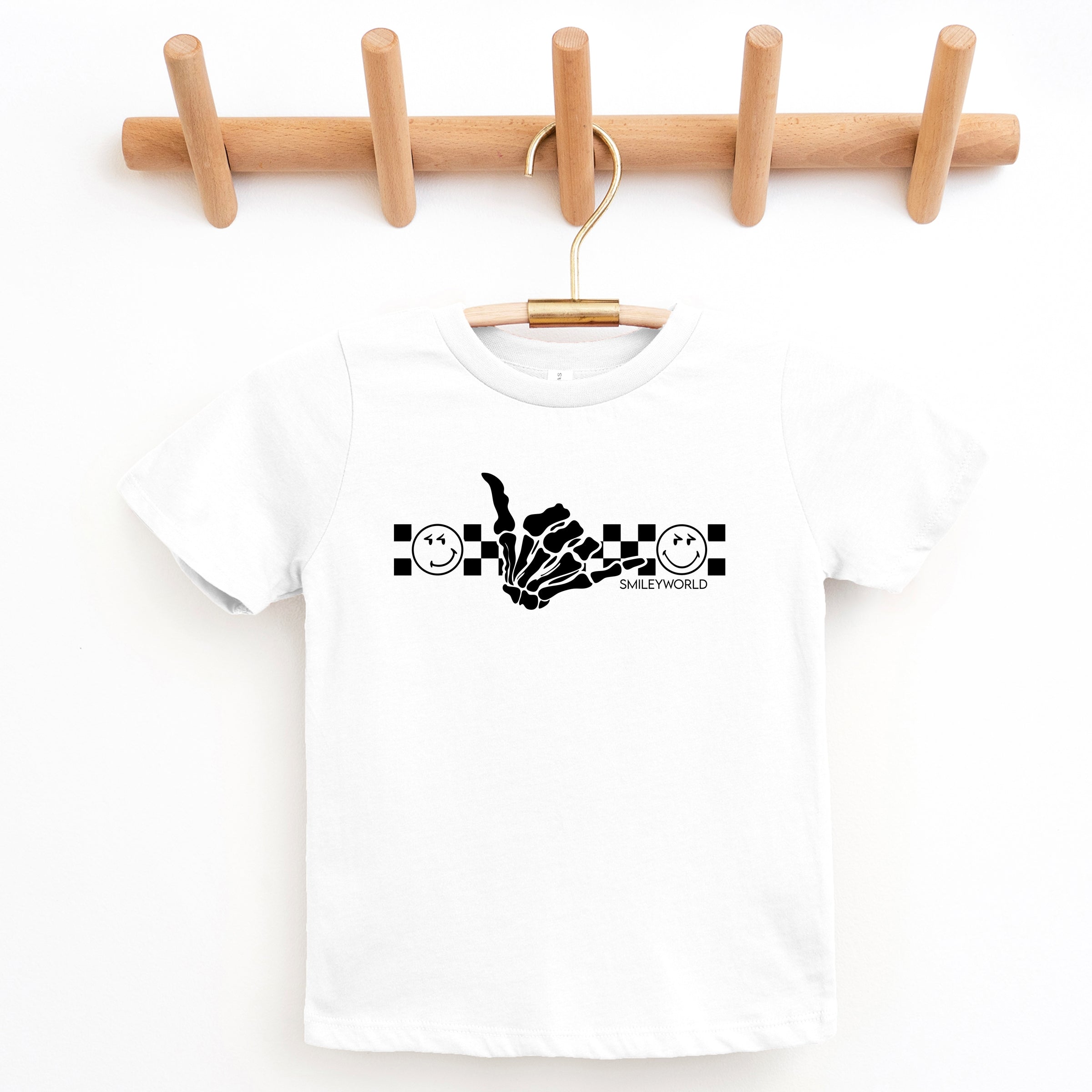 SmileyWorld Skeleton Hang Loose - Youth Short Sleeve Graphic T-Shirt and Toddler Short Sleeve Graphic T-Shirt