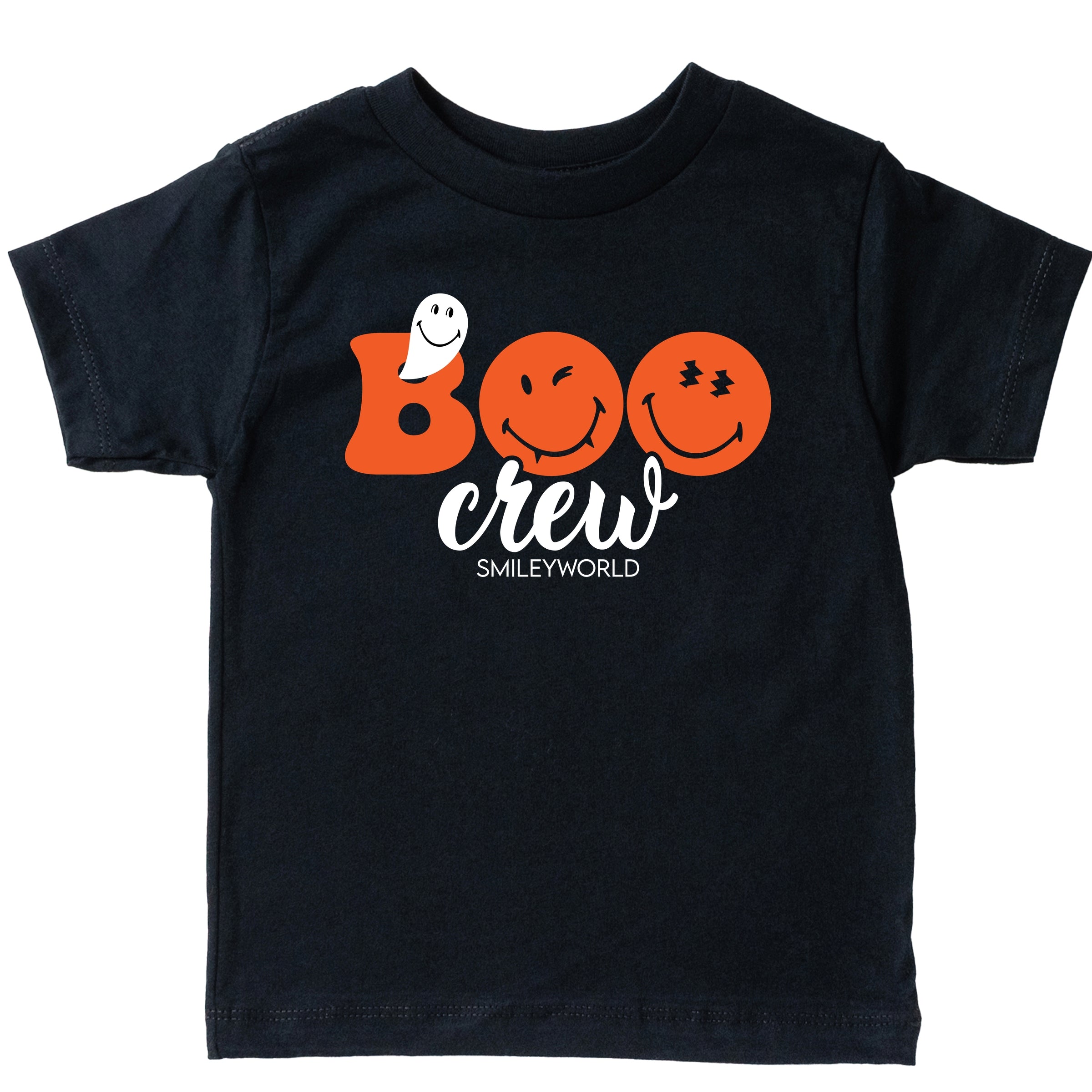 SmileyWorld Boo Crew - Youth Short Sleeve Graphic T-Shirt and Toddler Short Sleeve Graphic T-Shirt