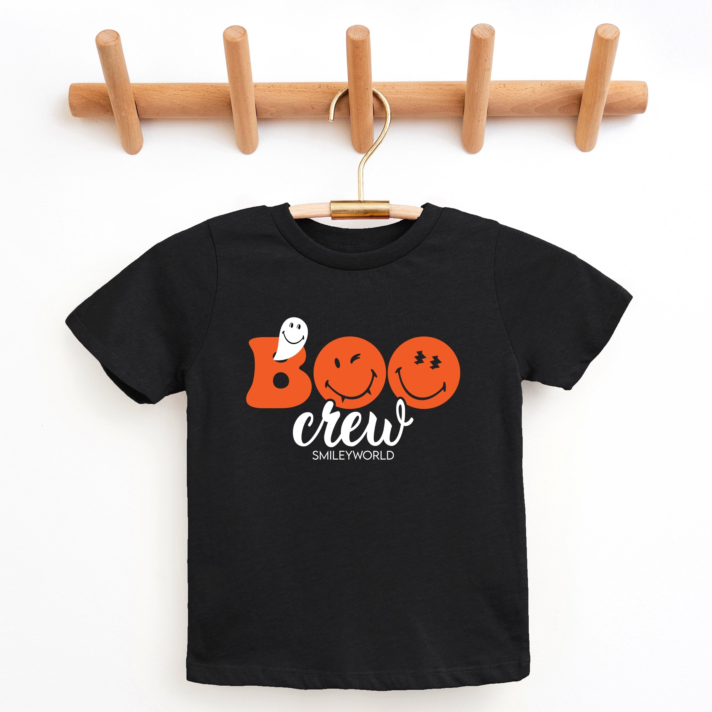 SmileyWorld Boo Crew - Youth Short Sleeve Graphic T-Shirt and Toddler Short Sleeve Graphic T-Shirt