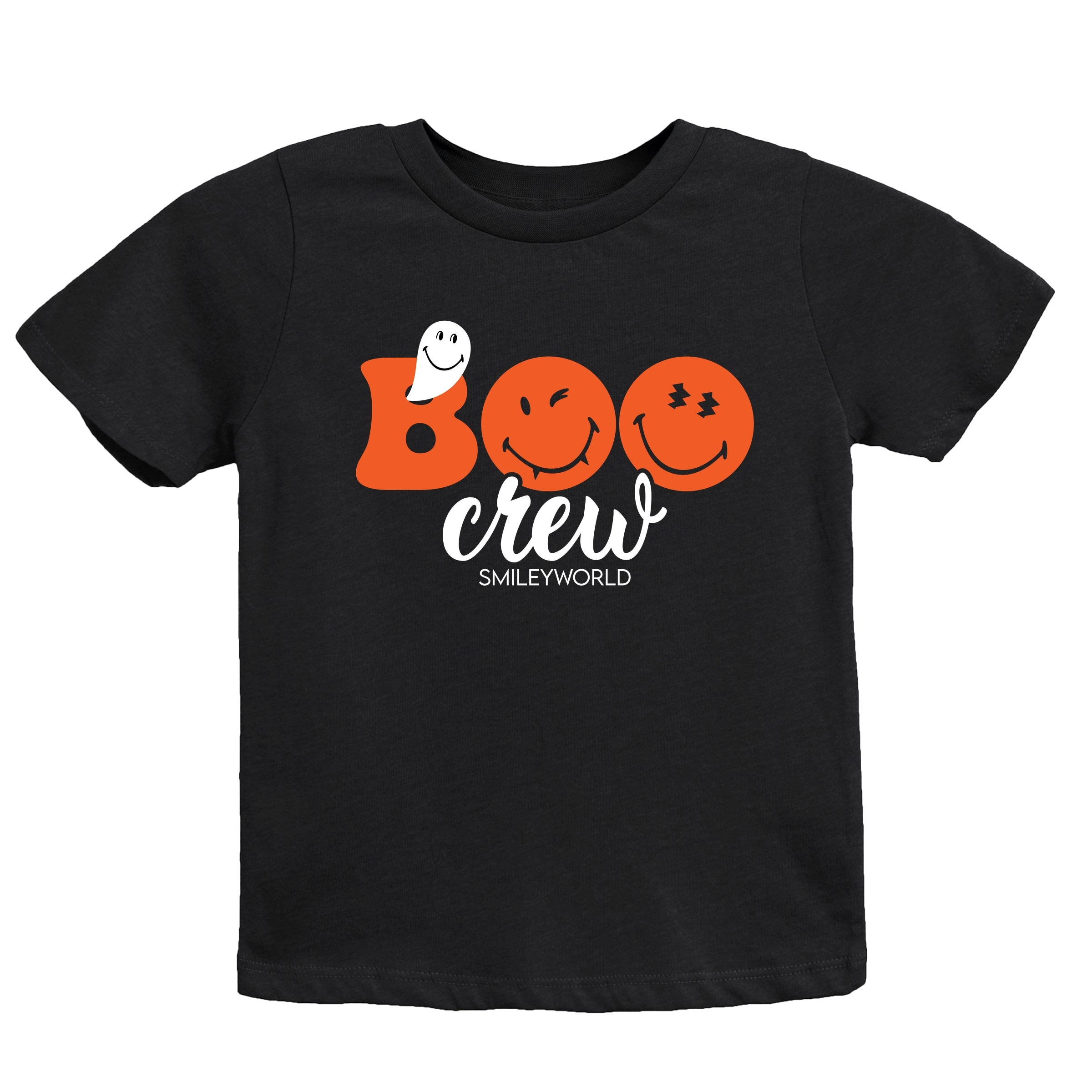 SmileyWorld Boo Crew - Youth Short Sleeve Graphic T-Shirt and Toddler Short Sleeve Graphic T-Shirt