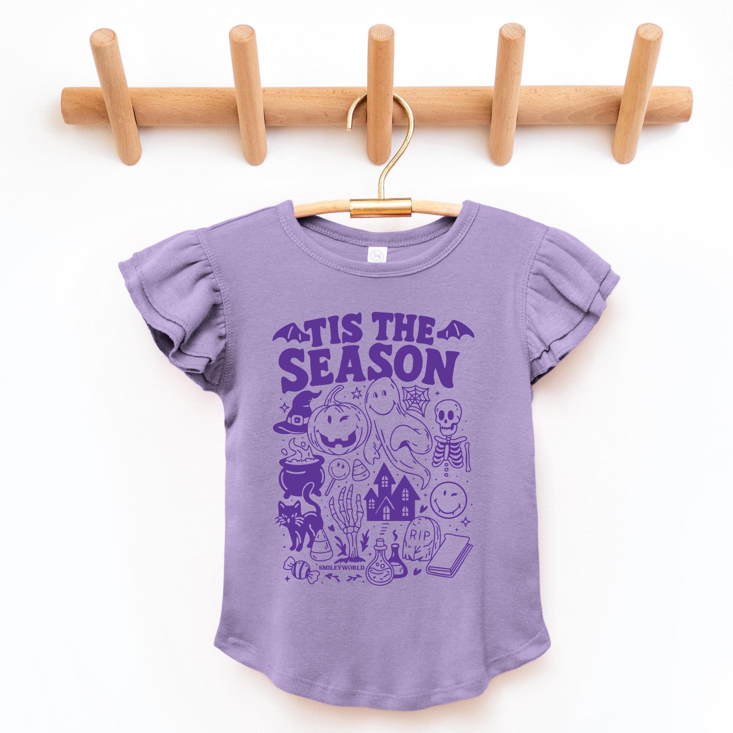 SmileyWorld Tis The Season Halloween - Flutter Sleeve Graphic T-Shirt