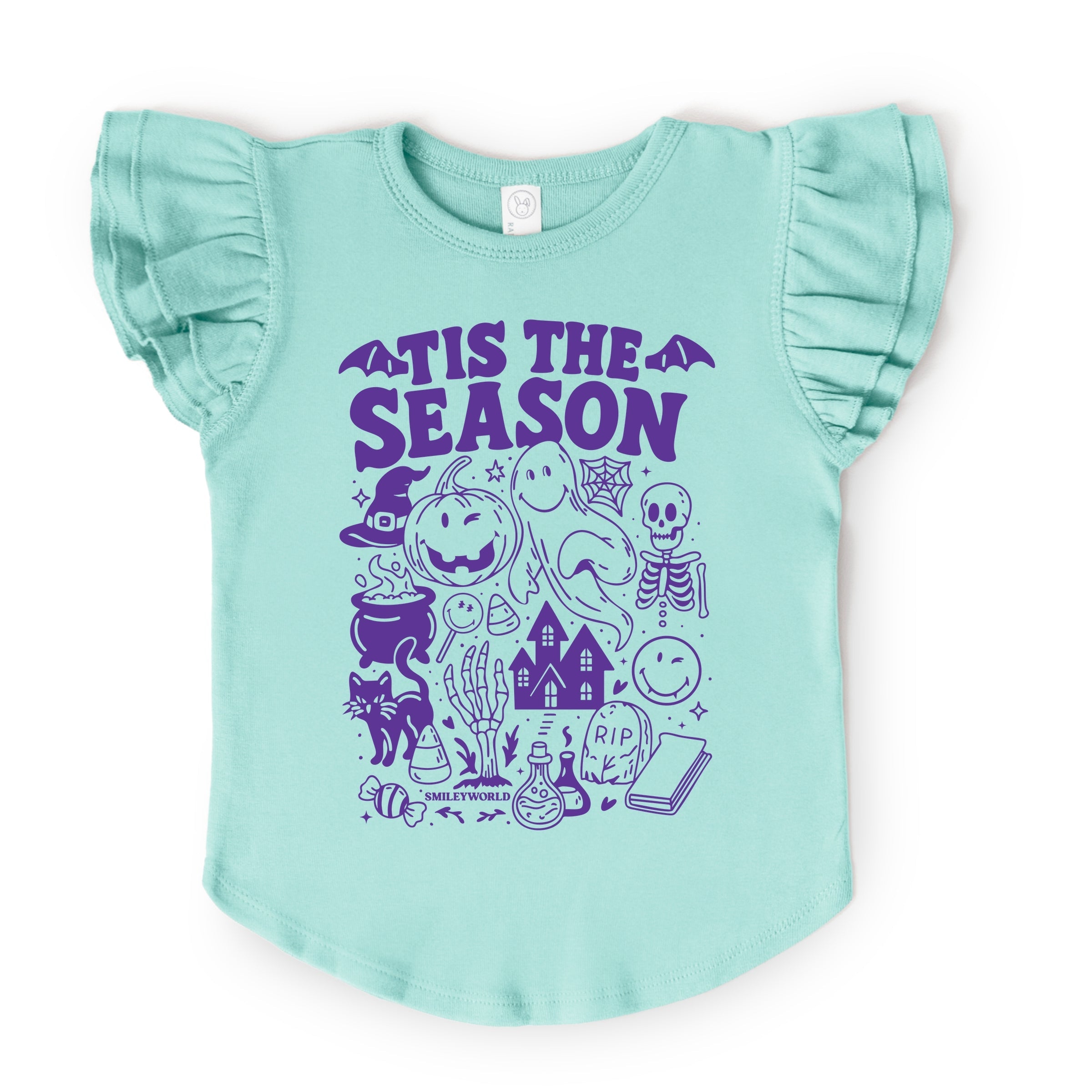 SmileyWorld Tis The Season Halloween - Flutter Sleeve Graphic T-Shirt