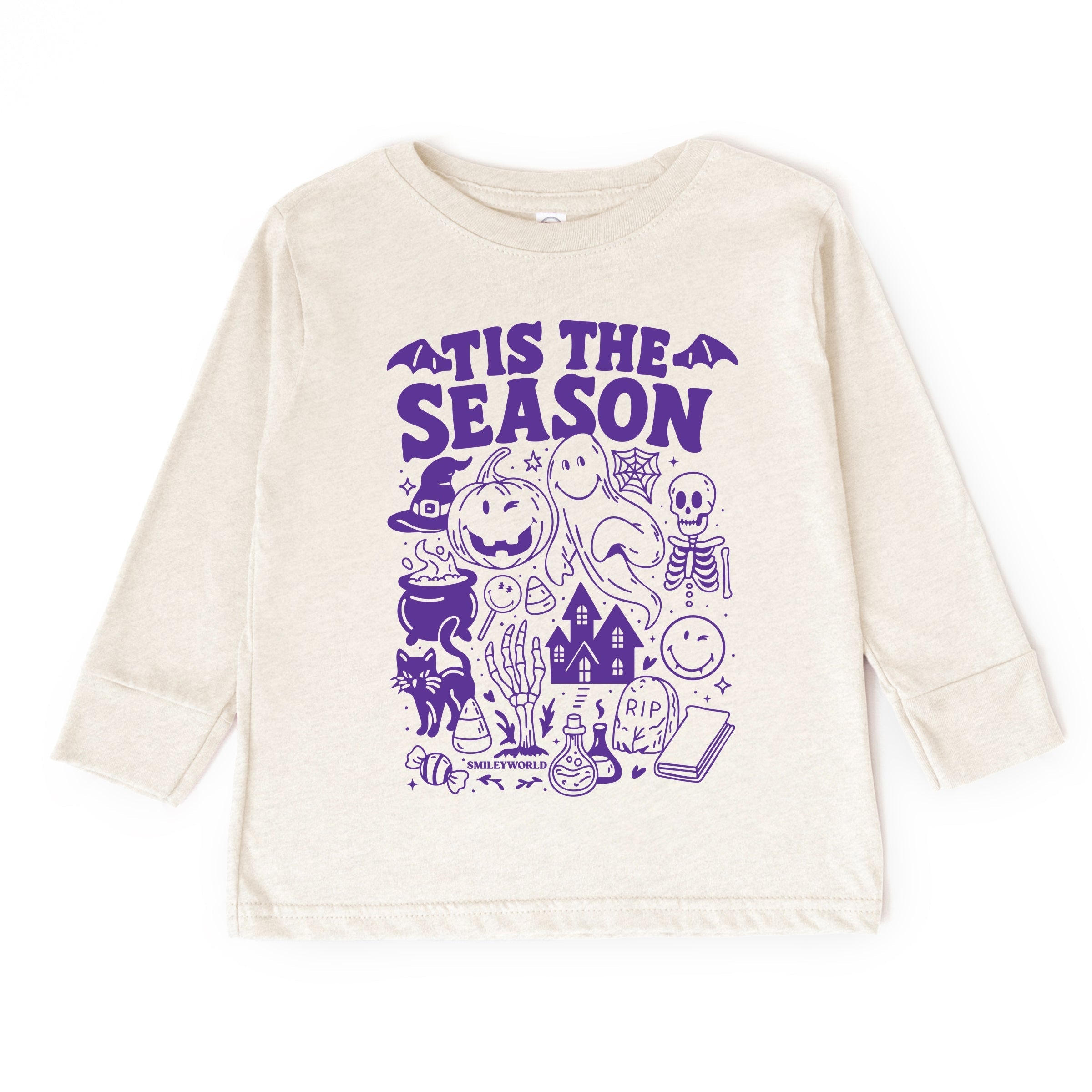 SmileyWorld Tis The Season Halloween - Toddler Long Sleeve Graphic Tee and Youth Long Sleeve Graphic T-Shirt