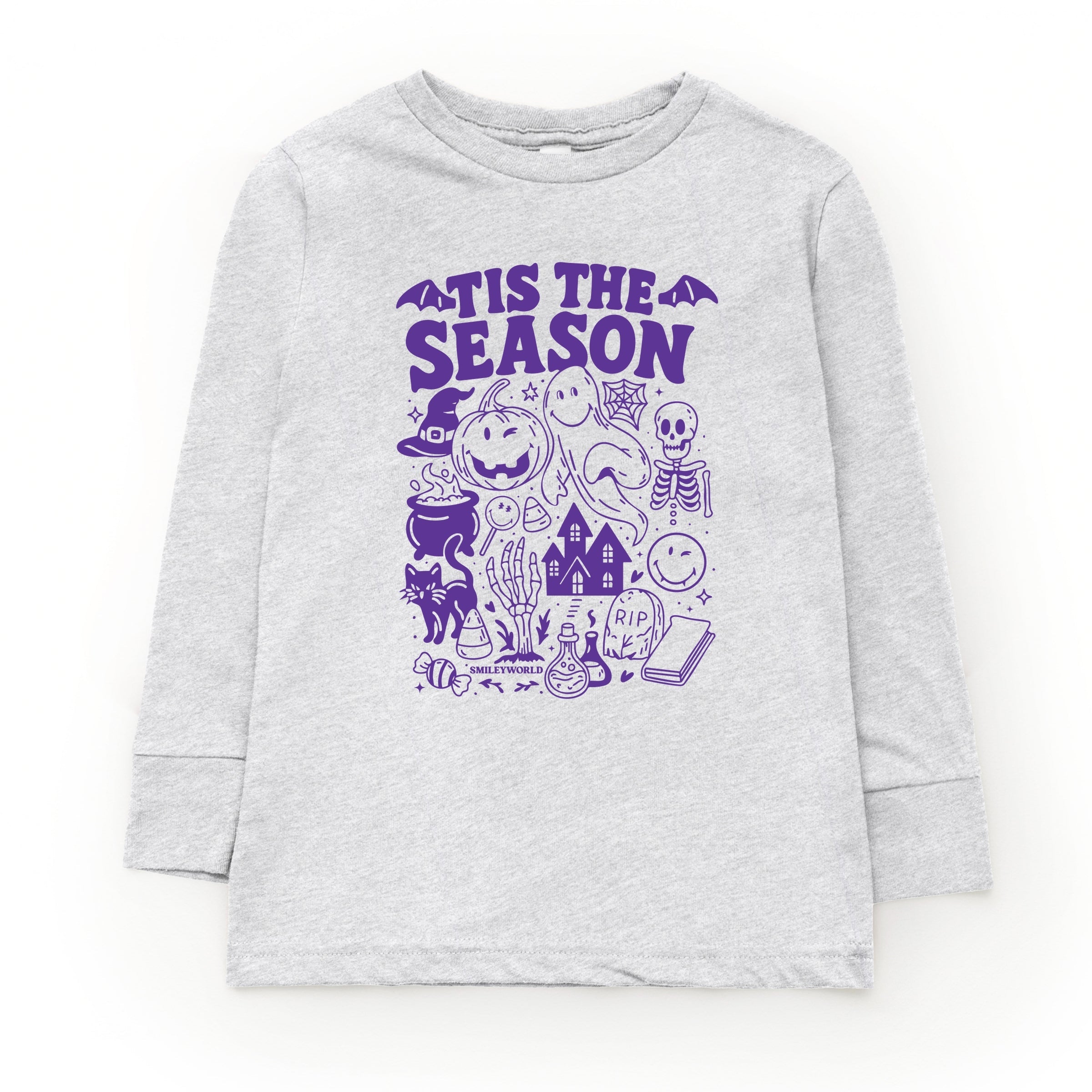 SmileyWorld Tis The Season Halloween - Toddler Long Sleeve Graphic Tee and Youth Long Sleeve Graphic T-Shirt