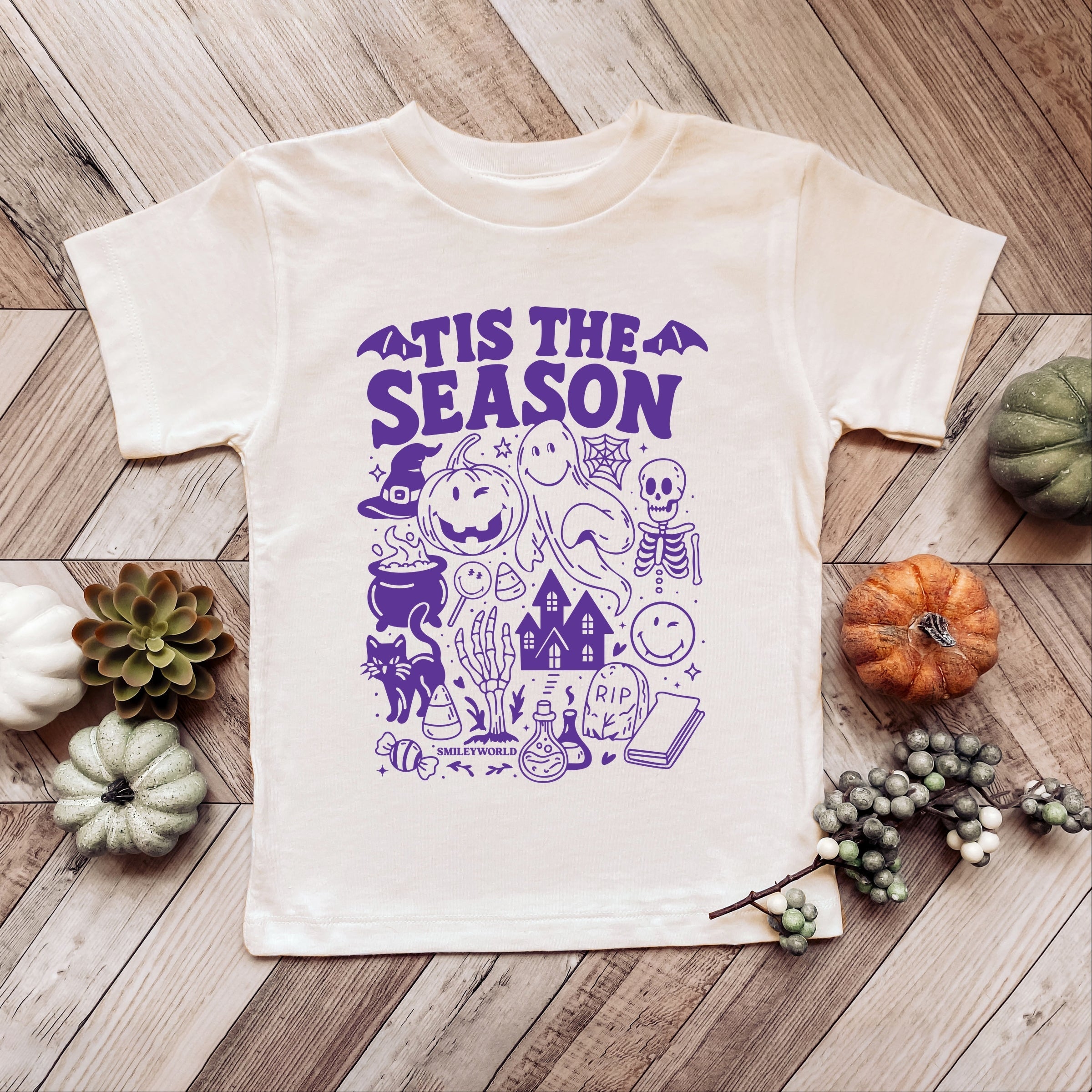 SmileyWorld Tis The Season Halloween - Youth Short Sleeve Graphic T-Shirt and Toddler Short Sleeve Graphic T-Shirt