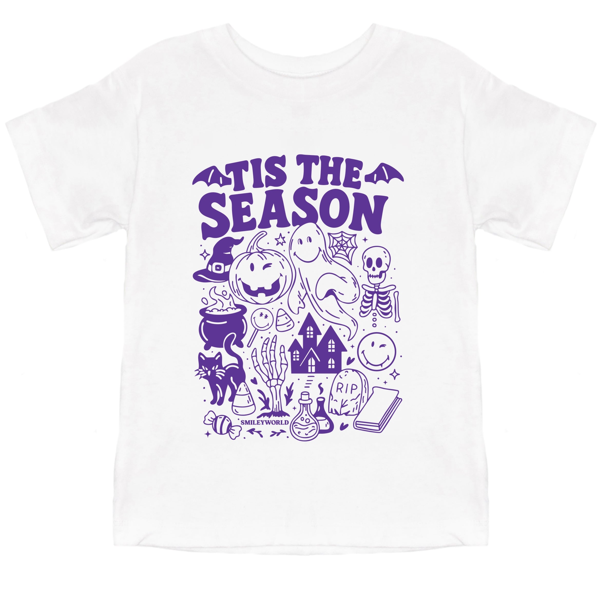 SmileyWorld Tis The Season Halloween - Youth Short Sleeve Graphic T-Shirt and Toddler Short Sleeve Graphic T-Shirt