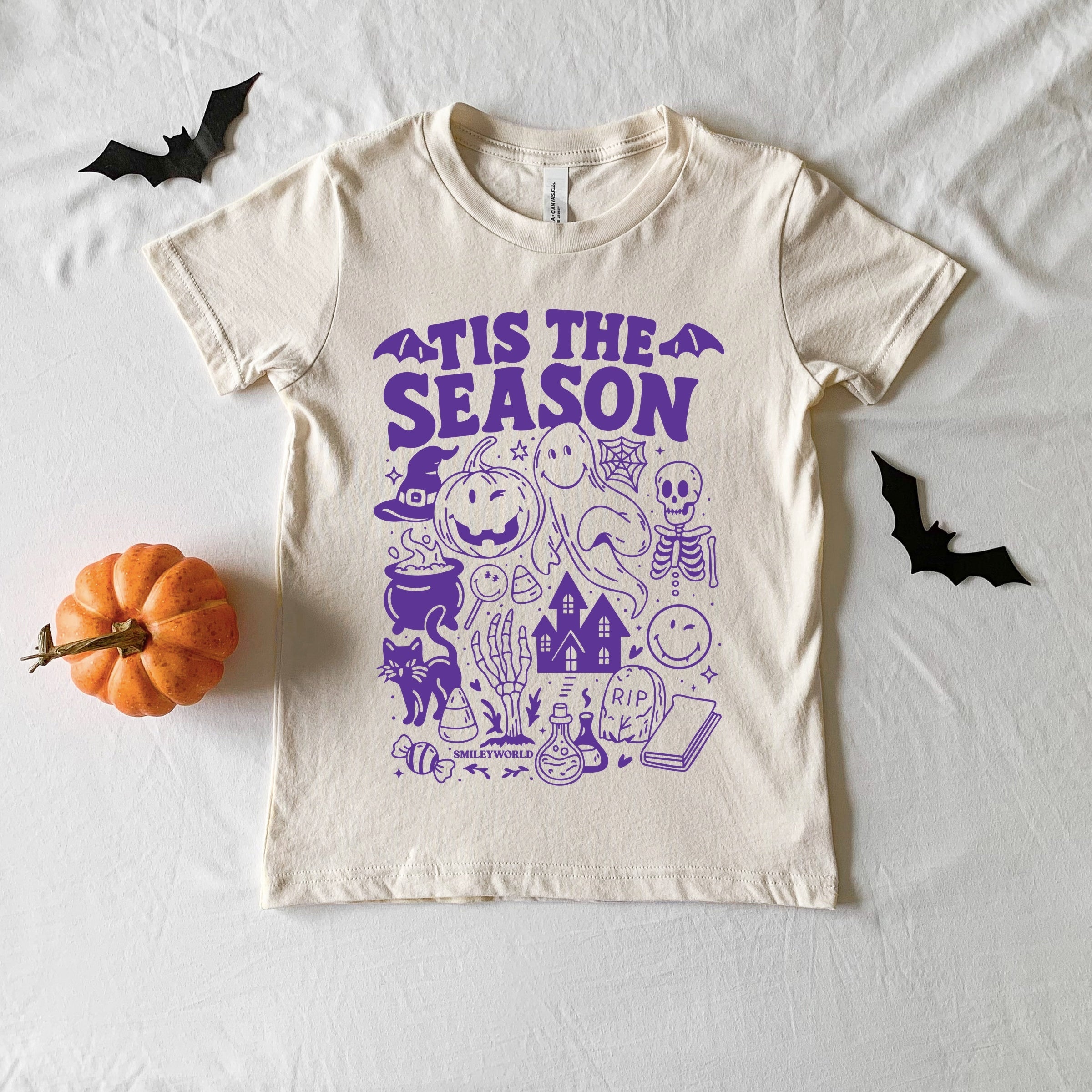 SmileyWorld Tis The Season Halloween - Youth Short Sleeve Graphic T-Shirt and Toddler Short Sleeve Graphic T-Shirt
