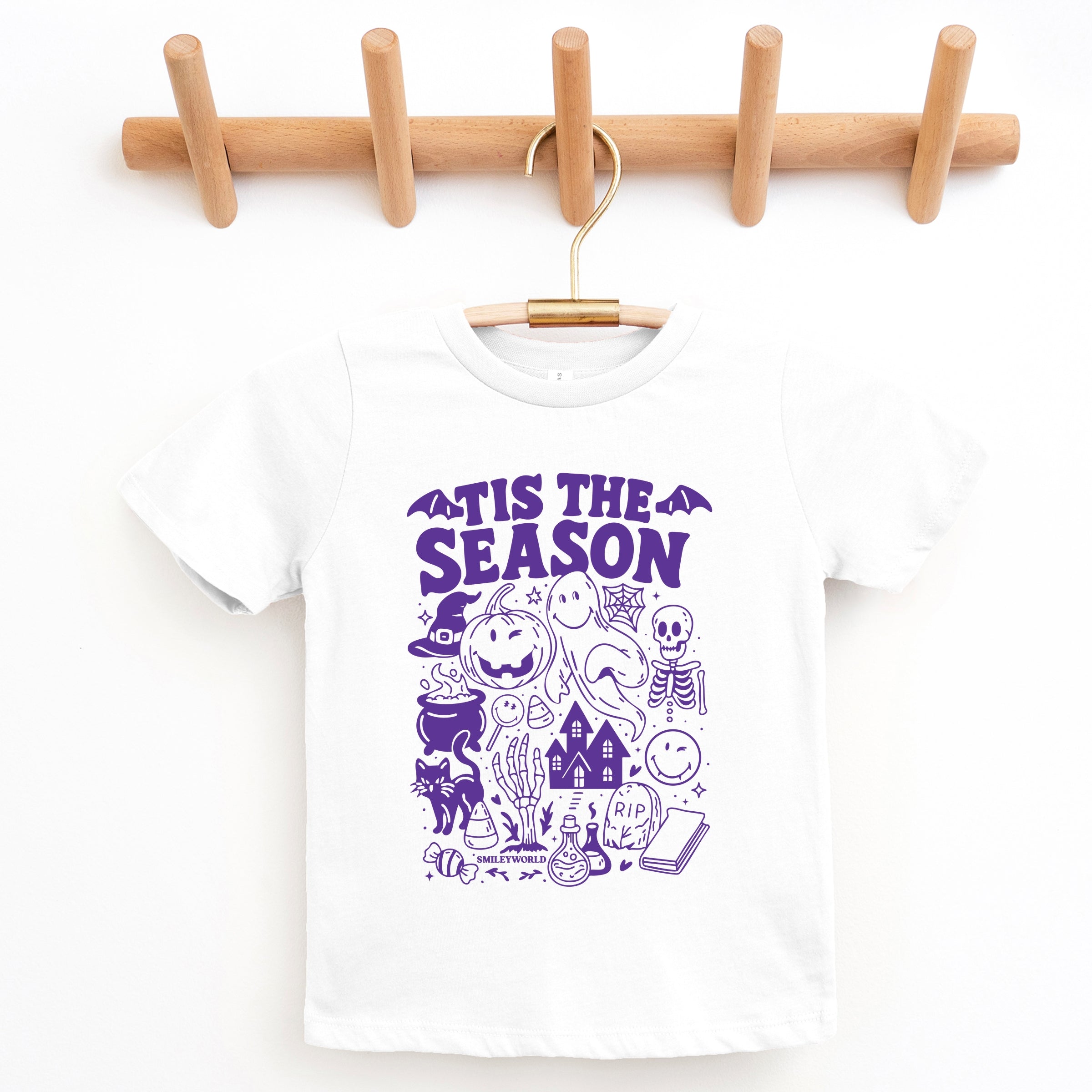 SmileyWorld Tis The Season Halloween - Youth Short Sleeve Graphic T-Shirt and Toddler Short Sleeve Graphic T-Shirt