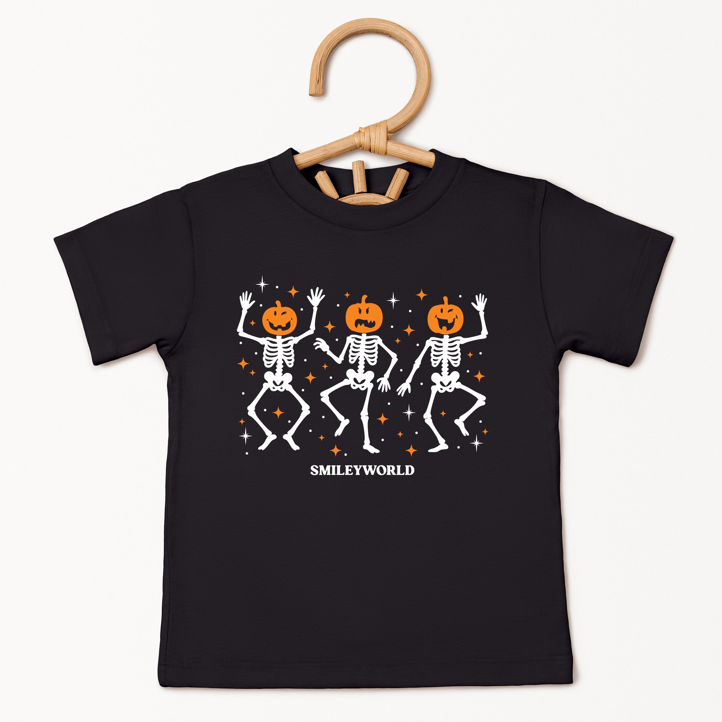 SmileyWorld Dancing Skeleton Pumpkins - Youth Short Sleeve Graphic T-Shirt and Toddler Short Sleeve Graphic T-Shirt