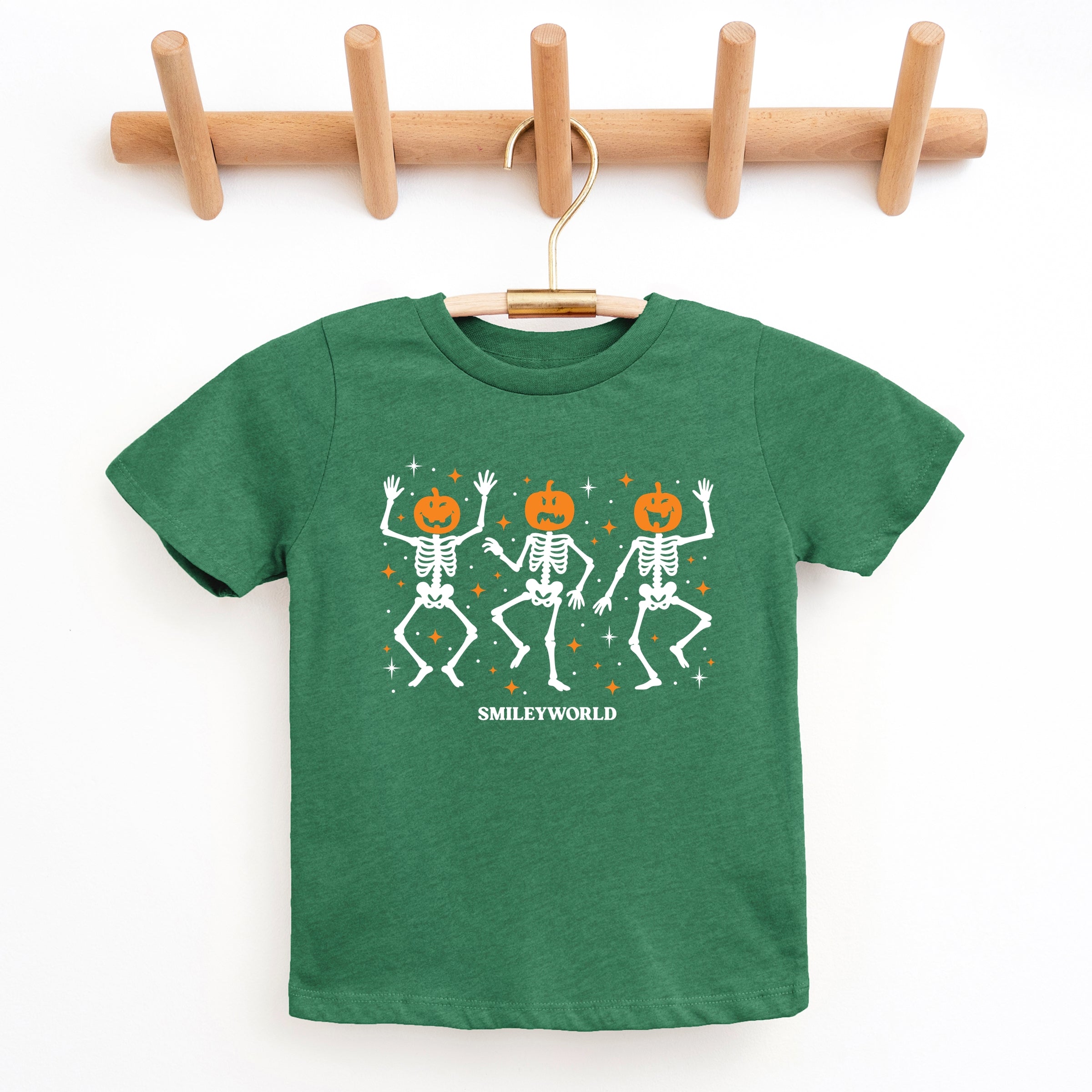 SmileyWorld Dancing Skeleton Pumpkins - Youth Short Sleeve Graphic T-Shirt and Toddler Short Sleeve Graphic T-Shirt