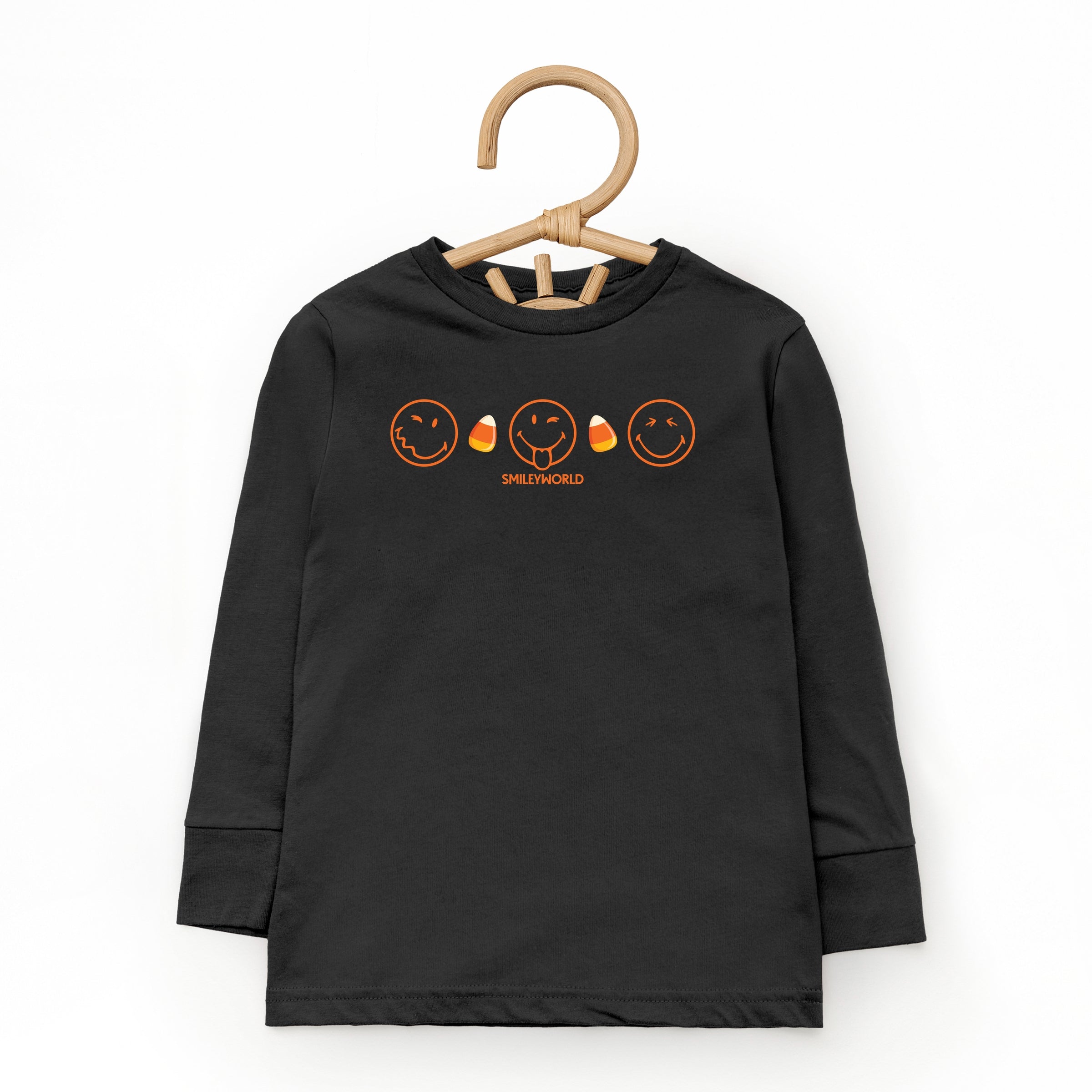 SmileyWorld Candy Corn Outlines - Toddler Long Sleeve Graphic Tee and Youth Long Sleeve Graphic T-Shirt
