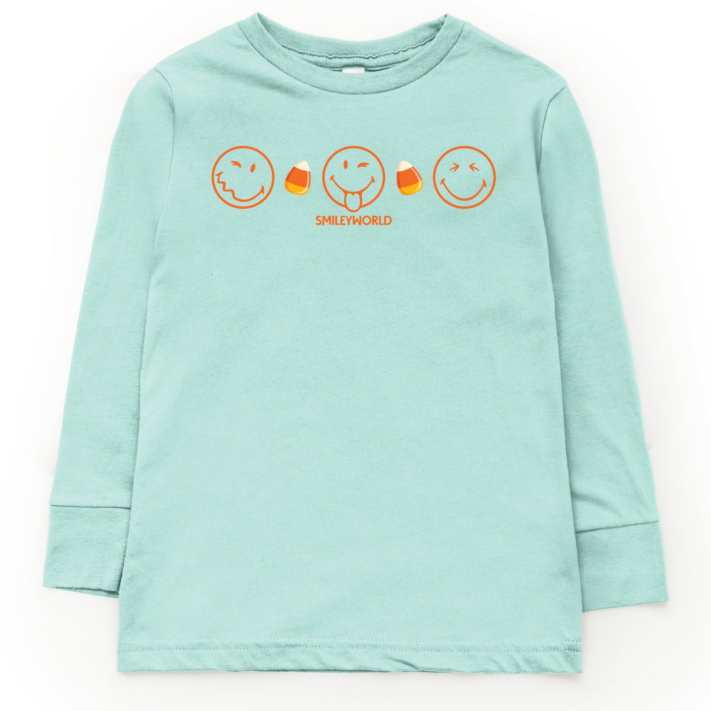 SmileyWorld Candy Corn Outlines - Toddler Long Sleeve Graphic Tee and Youth Long Sleeve Graphic T-Shirt