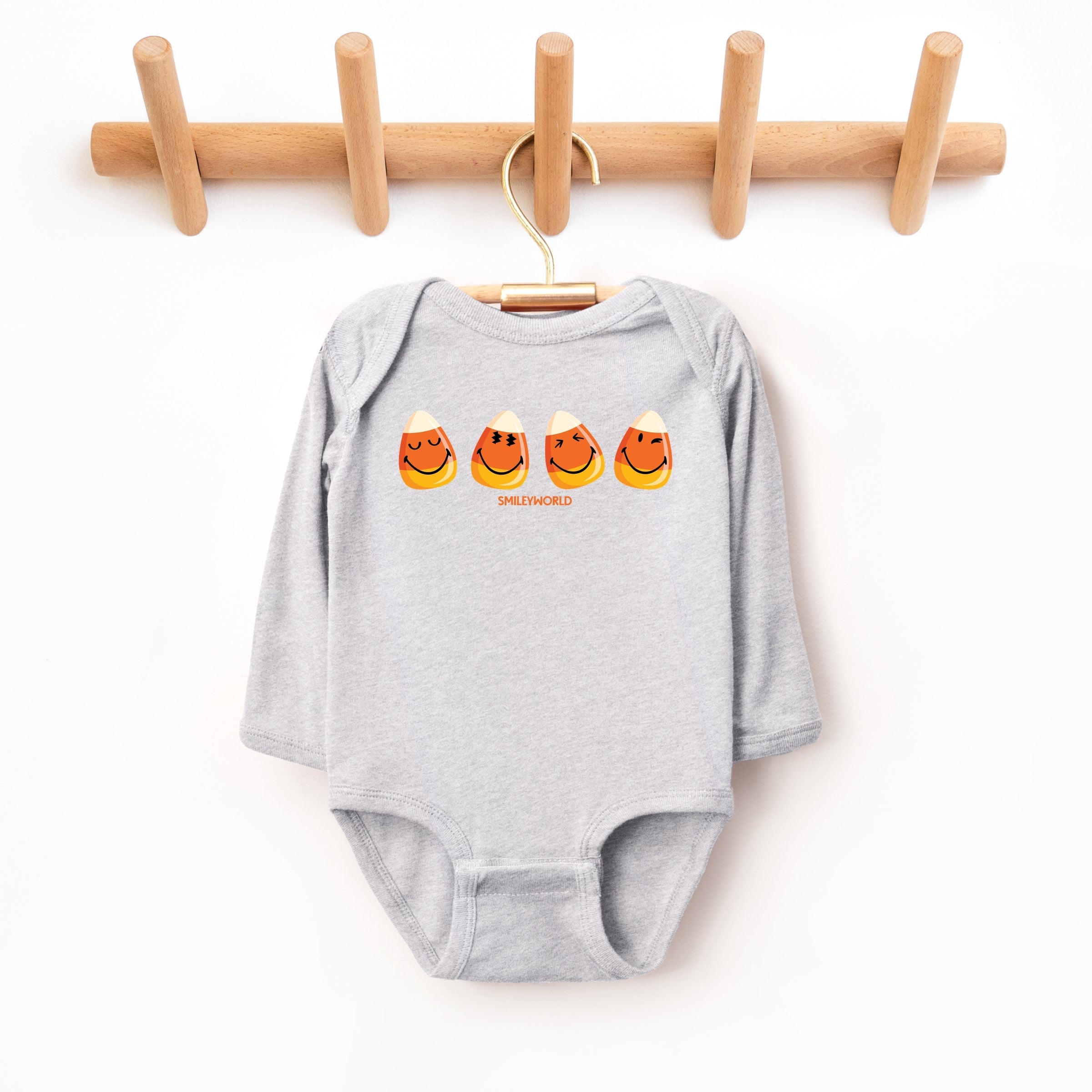 SmileyWorld Candy Corn Smiles - Baby Long Sleeve Bodysuit