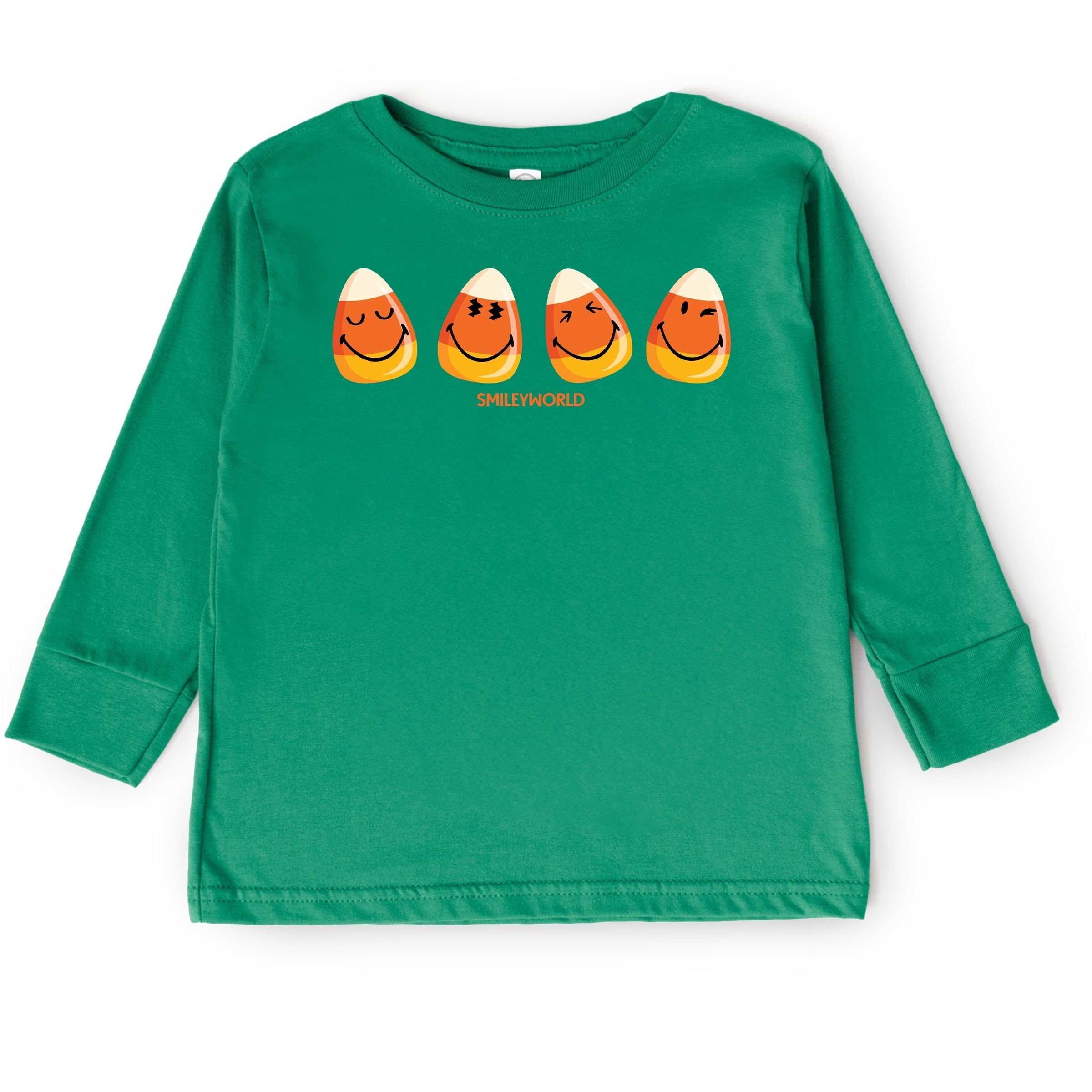 SmileyWorld Candy Corn Smiles - Toddler Long Sleeve Graphic Tee and Youth Long Sleeve Graphic T-Shirt