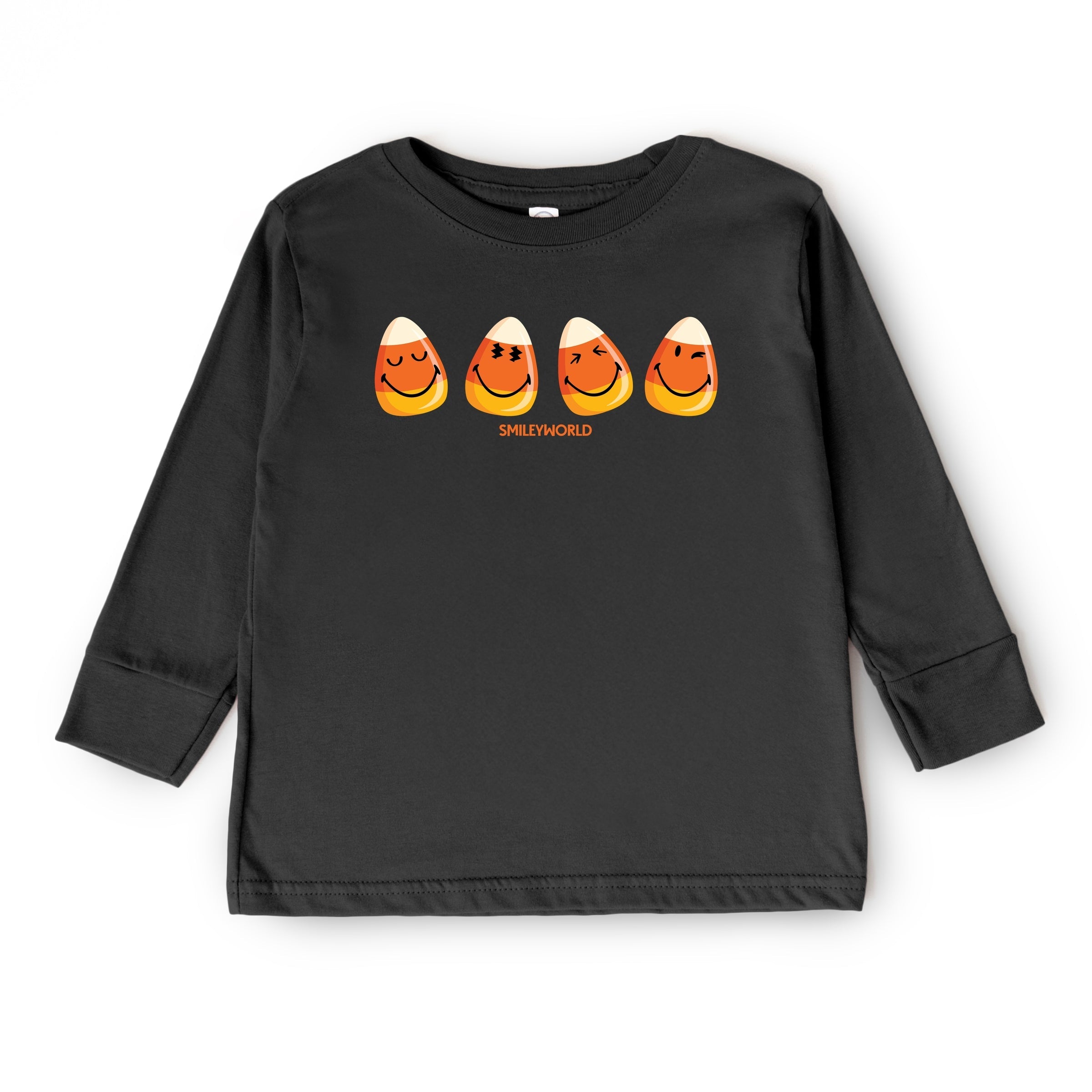 SmileyWorld Candy Corn Smiles - Toddler Long Sleeve Graphic Tee and Youth Long Sleeve Graphic T-Shirt