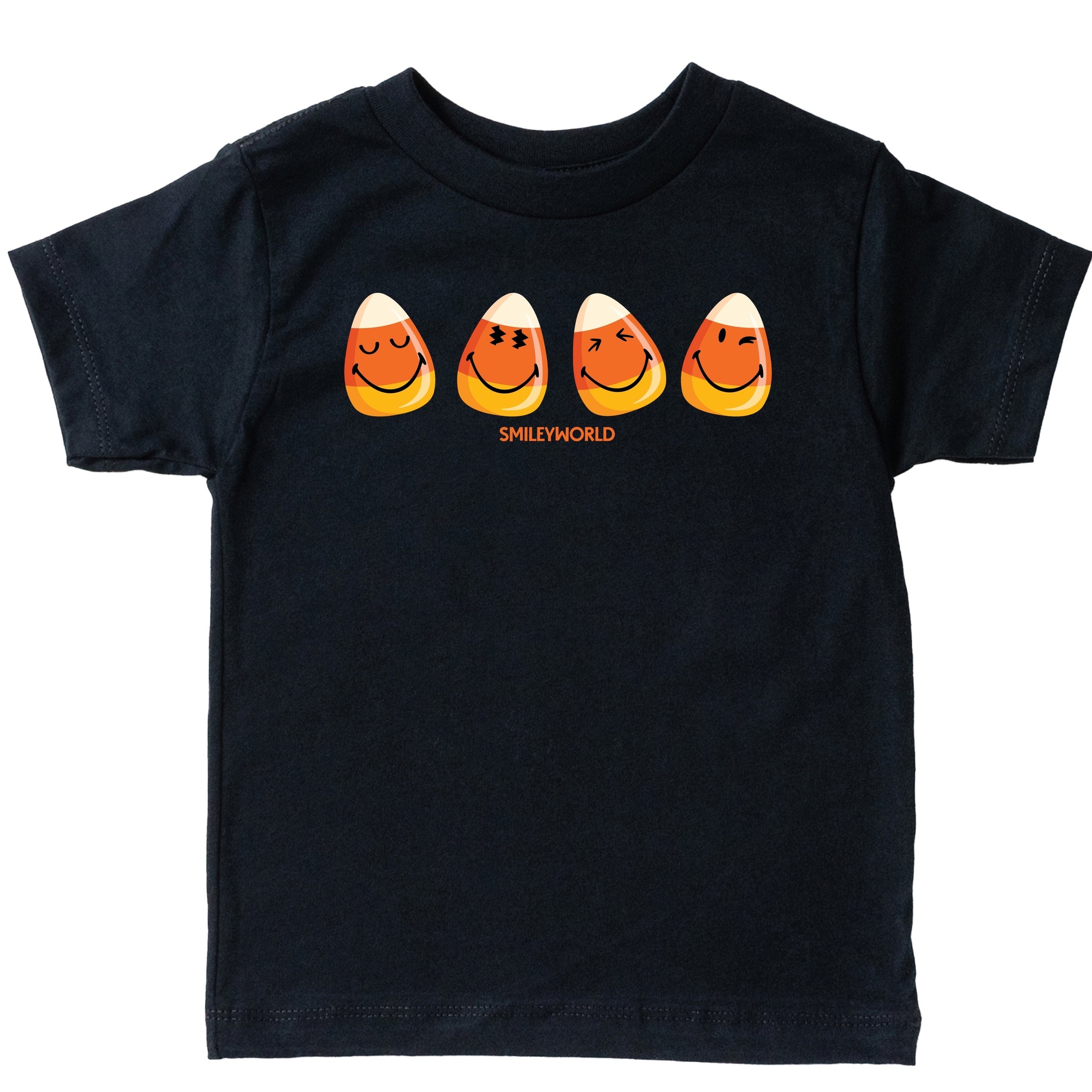 SmileyWorld Candy Corn Smiles - Youth Short Sleeve Graphic T-Shirt and Toddler Short Sleeve Graphic T-Shirt