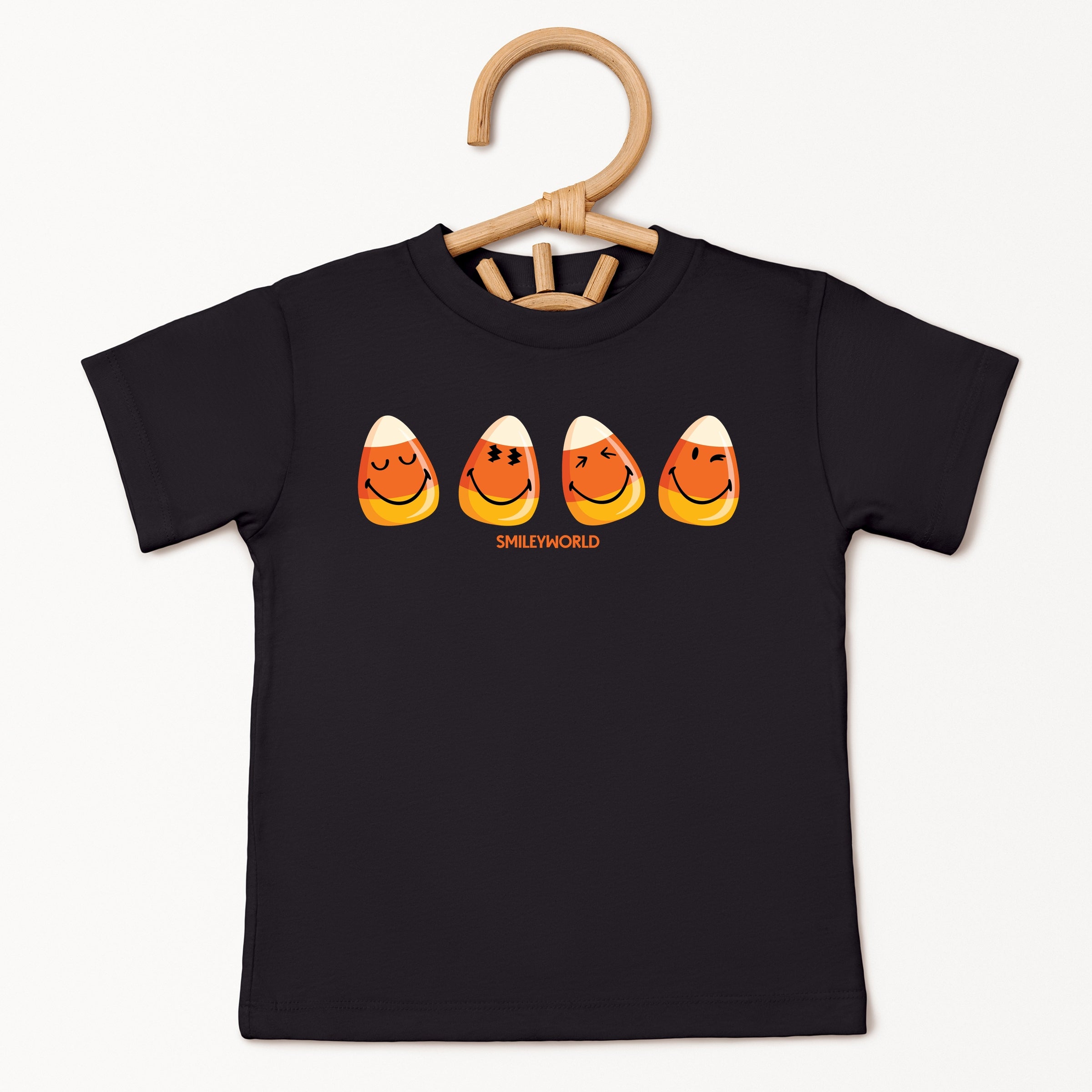 SmileyWorld Candy Corn Smiles - Youth Short Sleeve Graphic T-Shirt and Toddler Short Sleeve Graphic T-Shirt