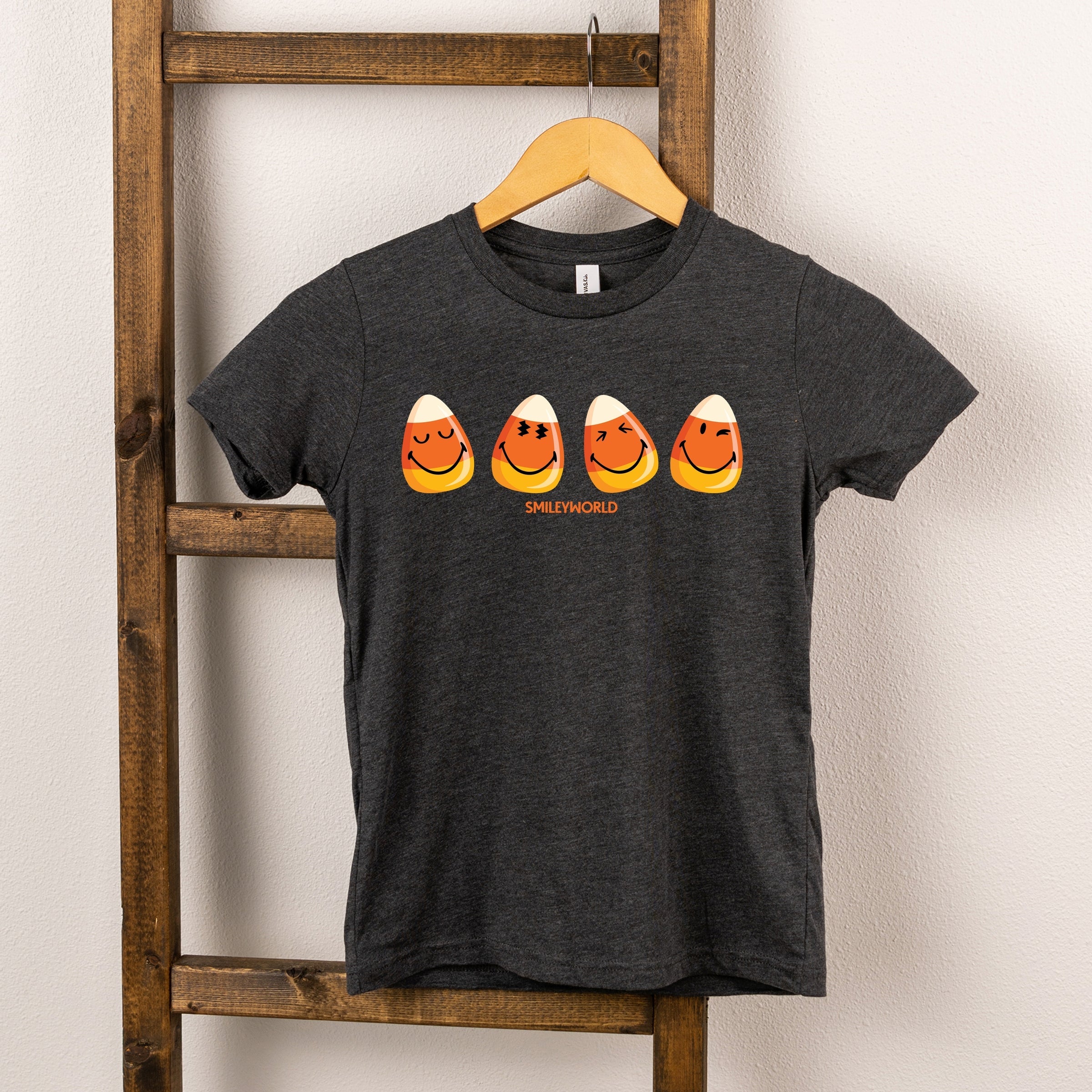 SmileyWorld Candy Corn Smiles - Youth Short Sleeve Graphic T-Shirt and Toddler Short Sleeve Graphic T-Shirt