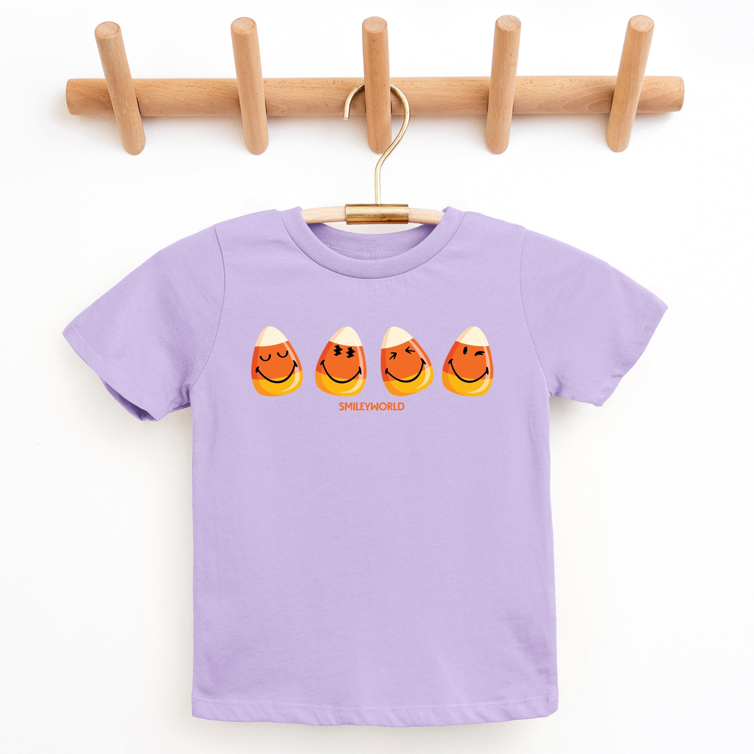 SmileyWorld Candy Corn Smiles - Youth Short Sleeve Graphic T-Shirt and Toddler Short Sleeve Graphic T-Shirt