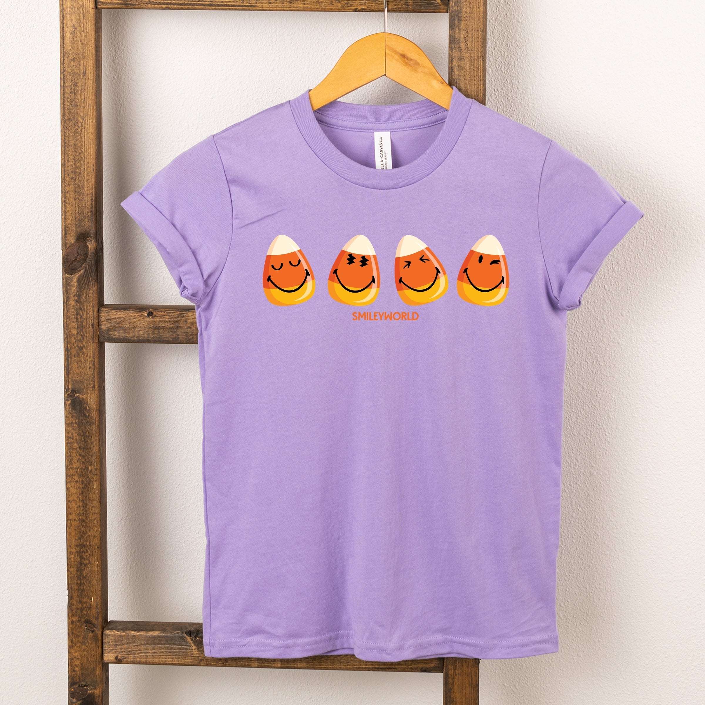 SmileyWorld Candy Corn Smiles - Youth Short Sleeve Graphic T-Shirt and Toddler Short Sleeve Graphic T-Shirt