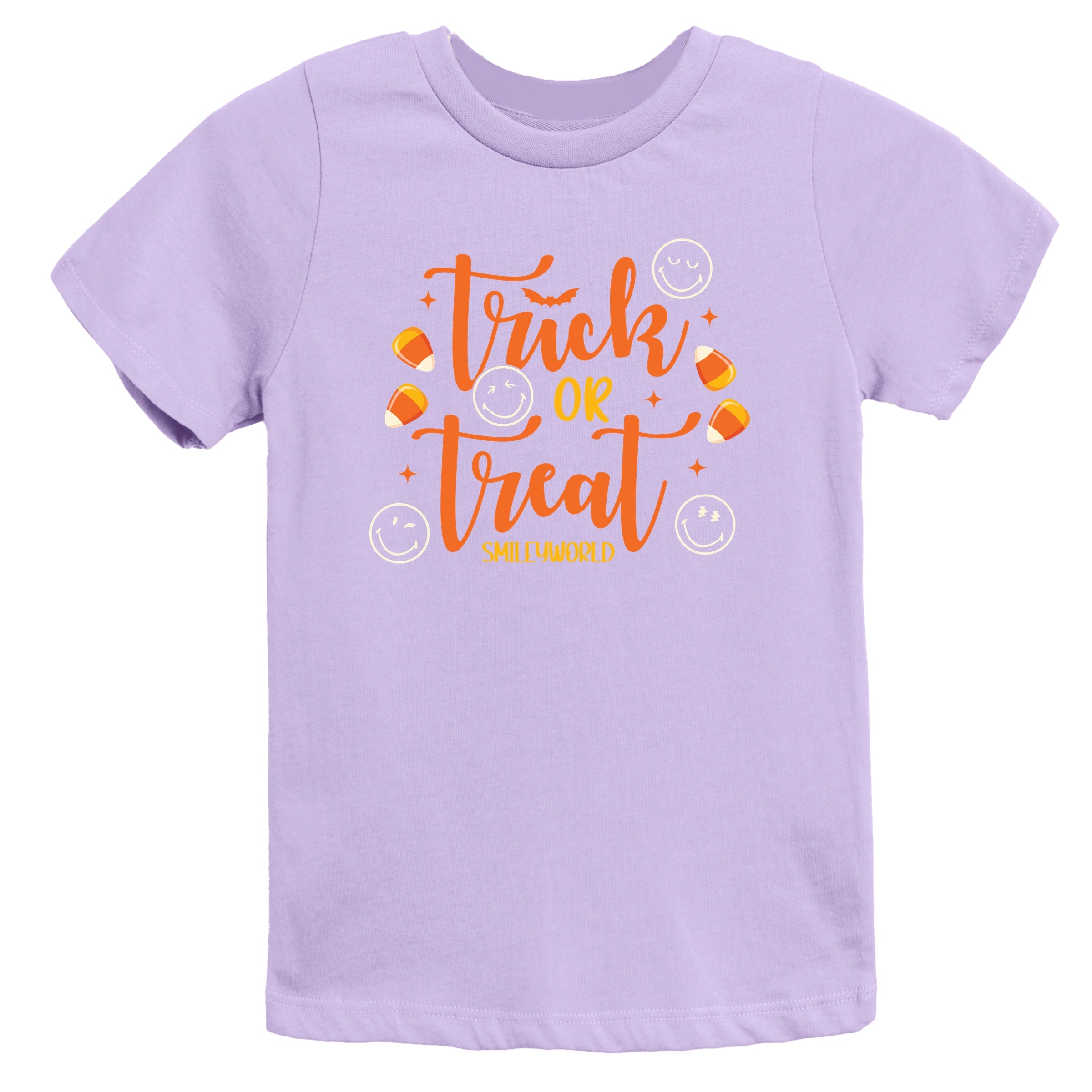 SmileyWorld Trick or Treat Candy - Youth Short Sleeve Graphic T-Shirt and Toddler Short Sleeve Graphic T-Shirt